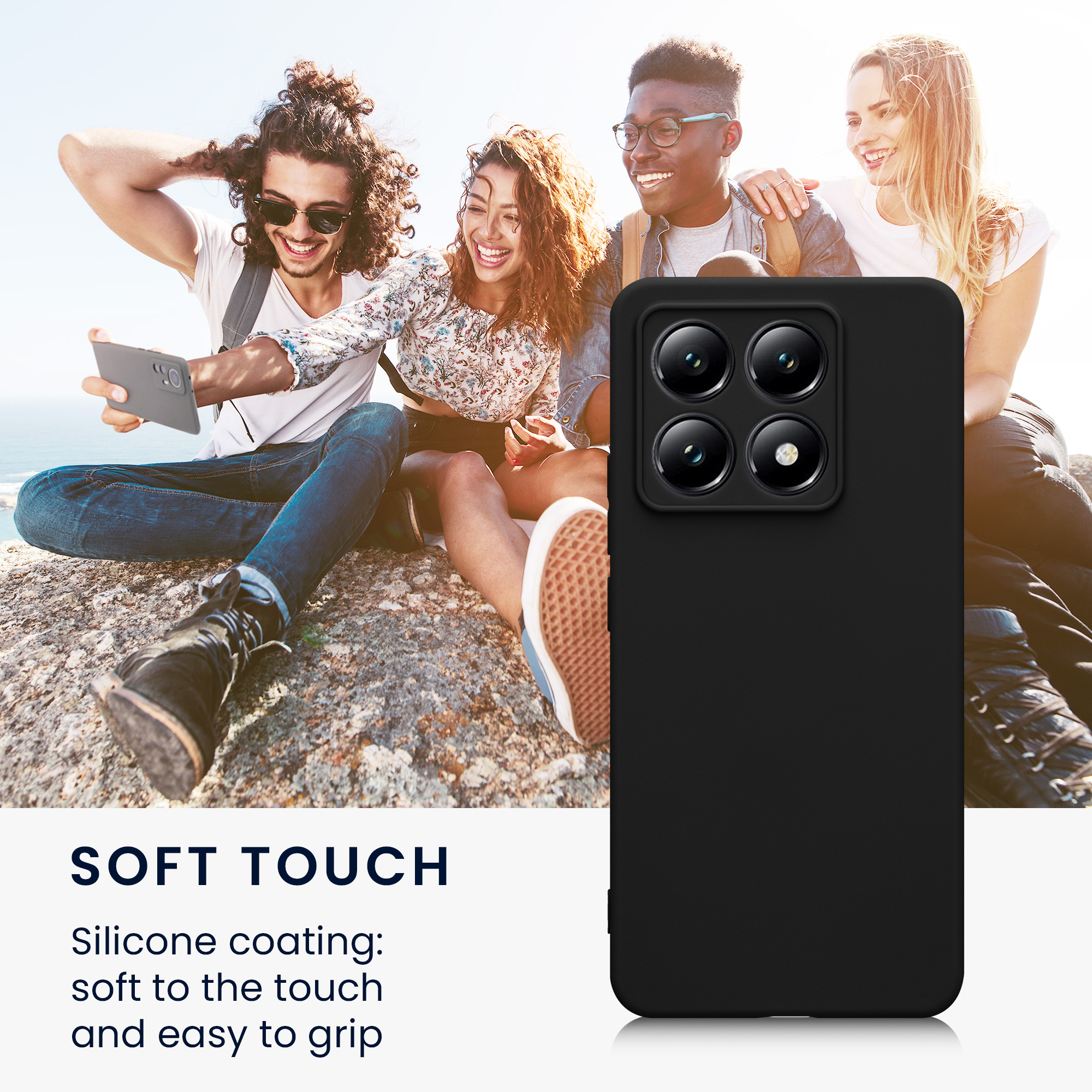 Kryt na mobil Xiaomi 14T kwmobile Soft Matte matná černá