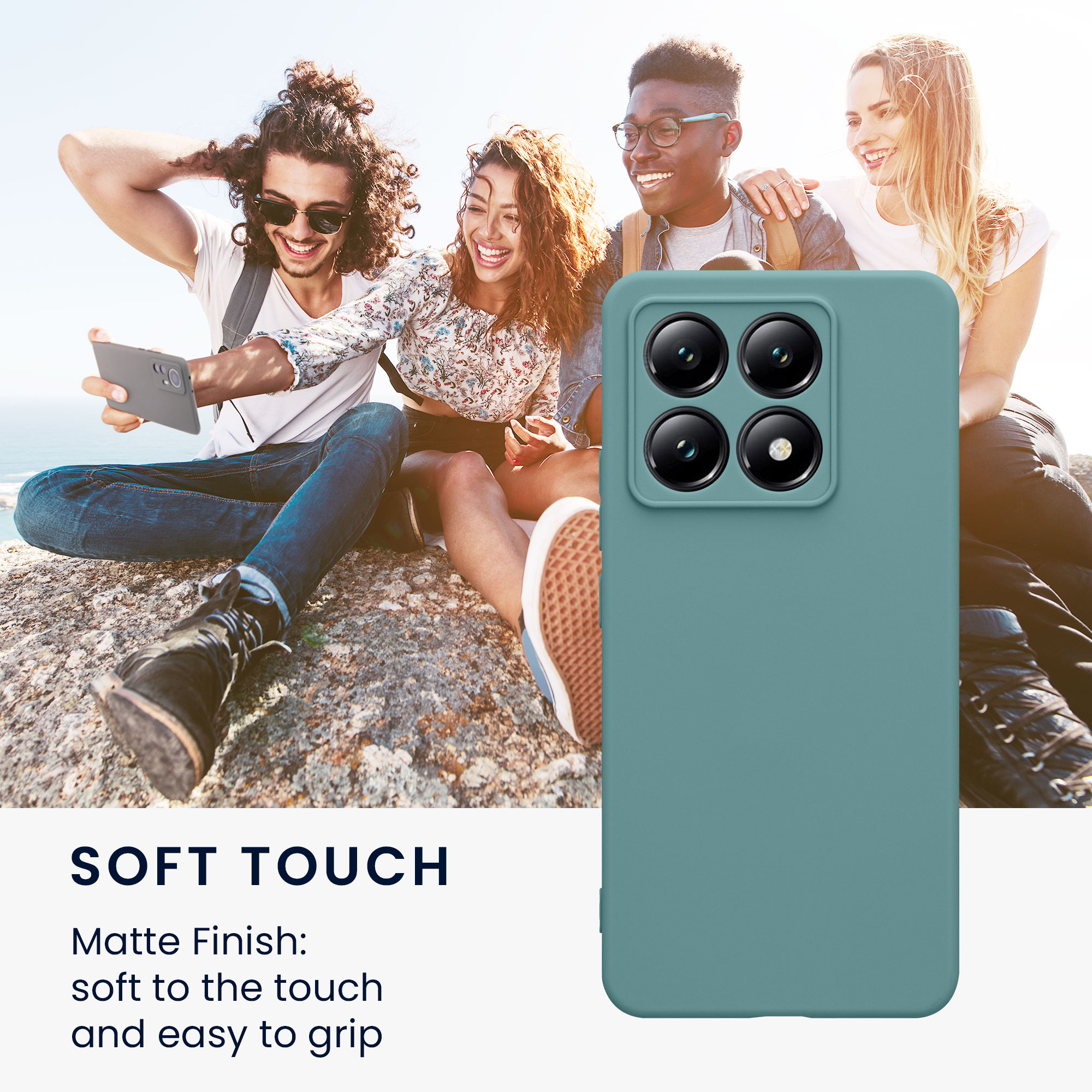 Kryt na mobil Xiaomi 14T kwmobile Soft Matte temně modrá
