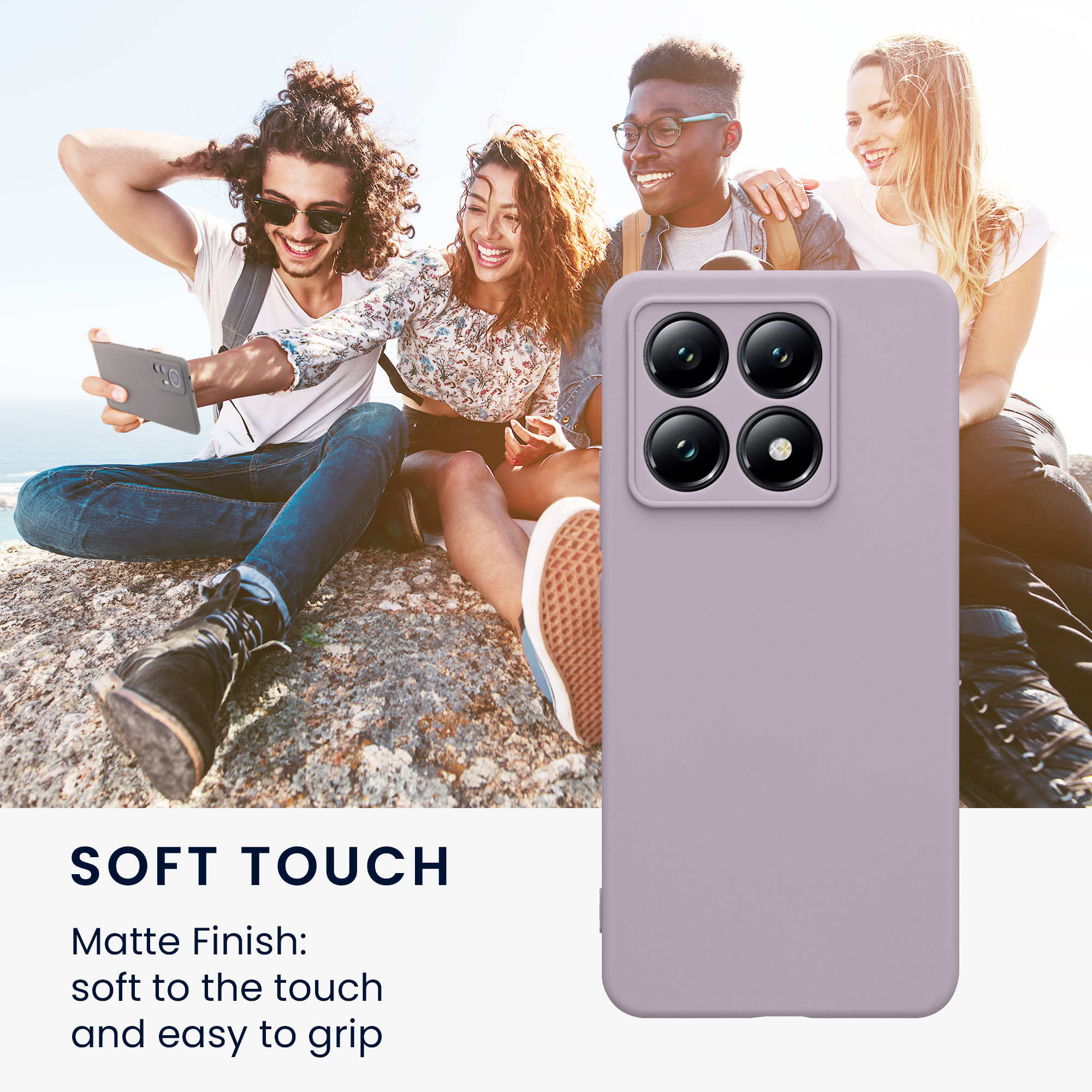 Kryt na mobil Xiaomi 14T kwmobile Soft Matte levandulová