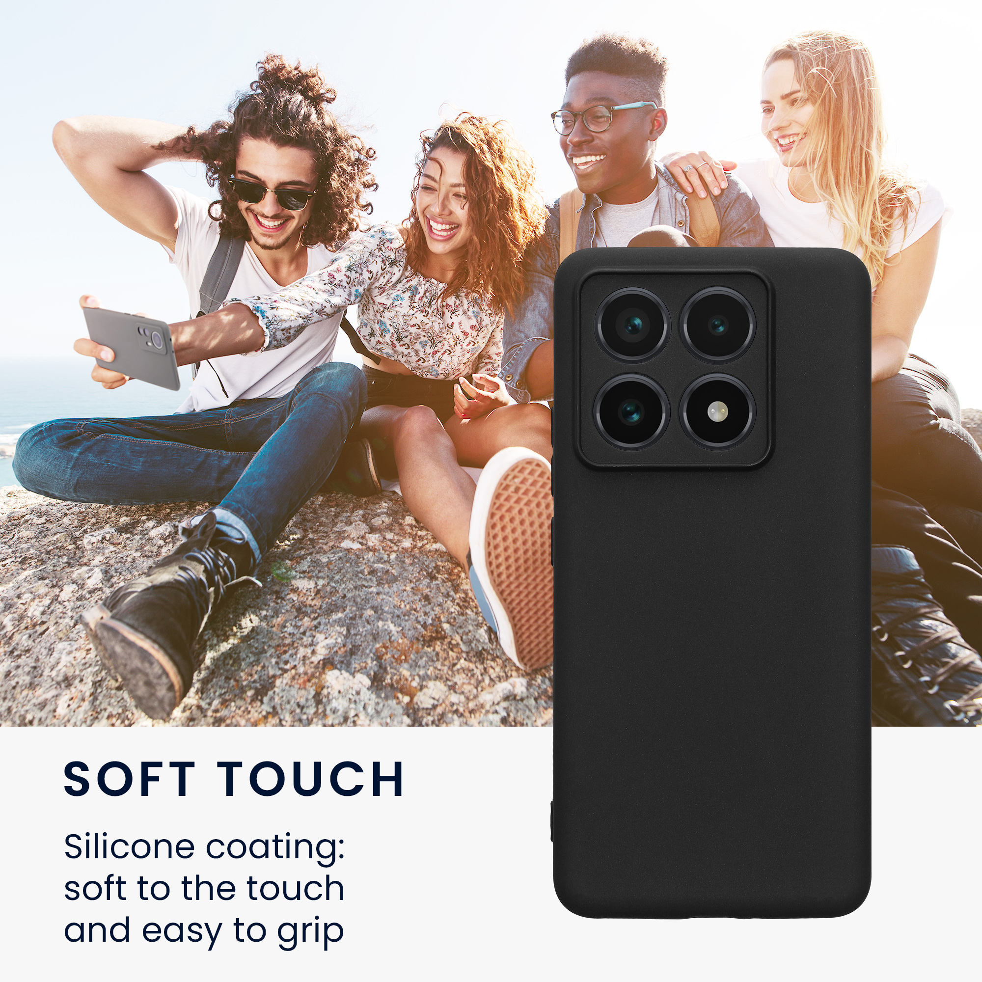 Kryt na mobil Xiaomi 14T Pro kwmobile Soft Matte matná černá