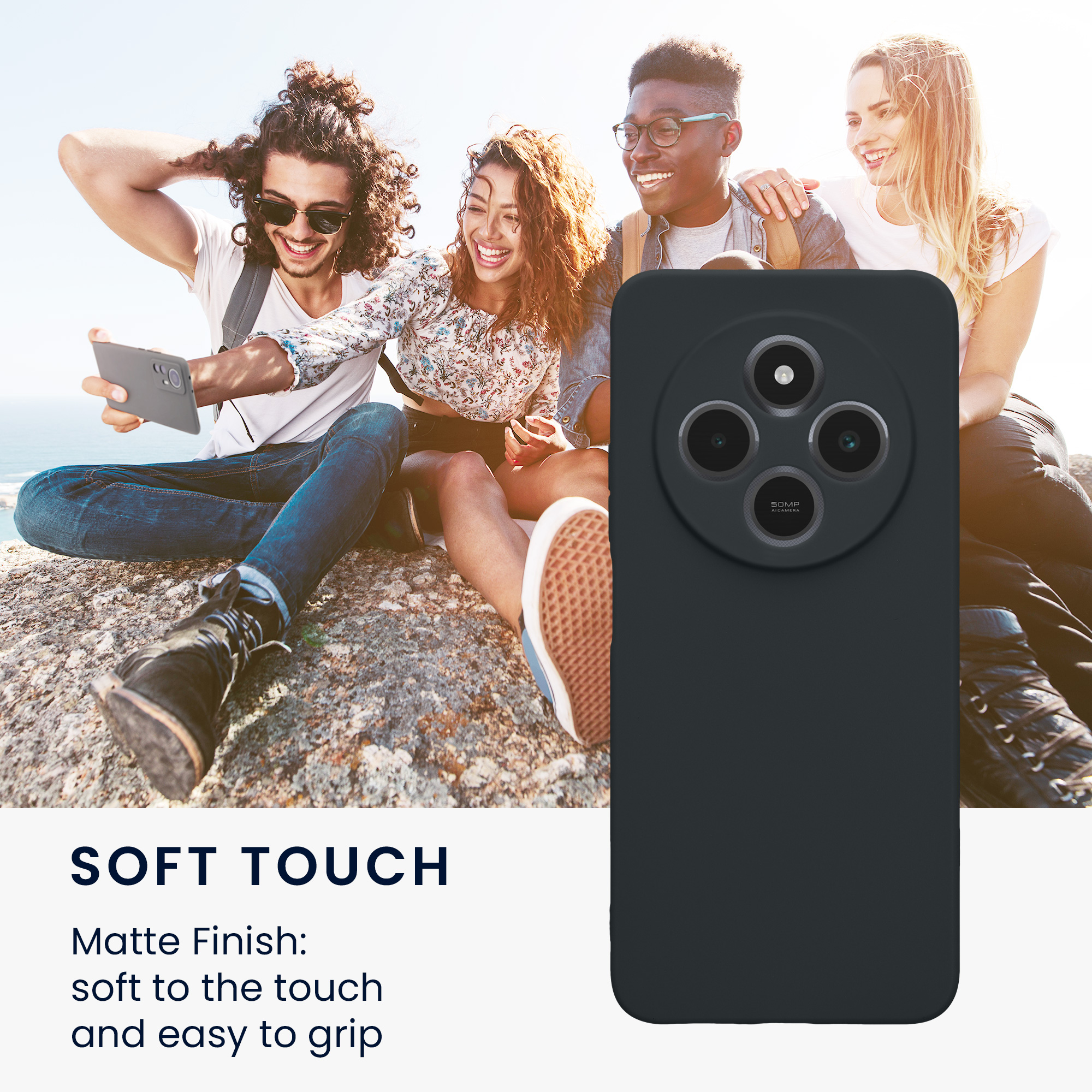 Pouzdro pro Xiaomi Redmi 14C / Poco C75 kwmobile tenké TPU - borůvková