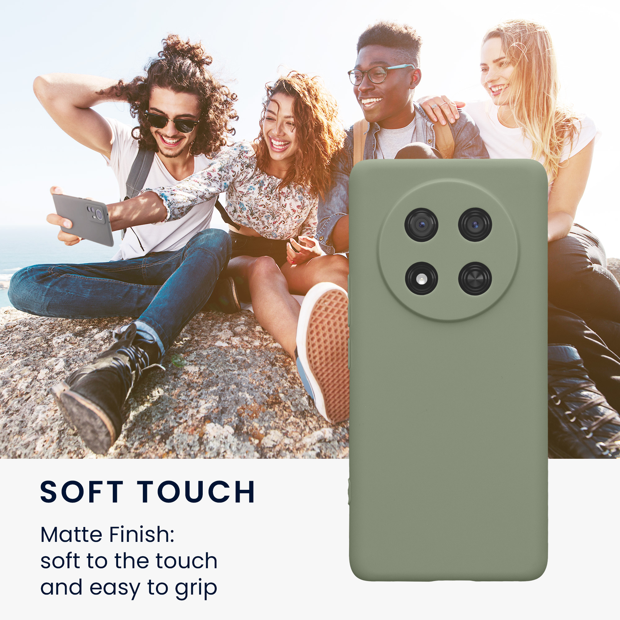 Pouzdro pro HONOR Magic7 Lite kwmobile tenké TPU - šedozelená