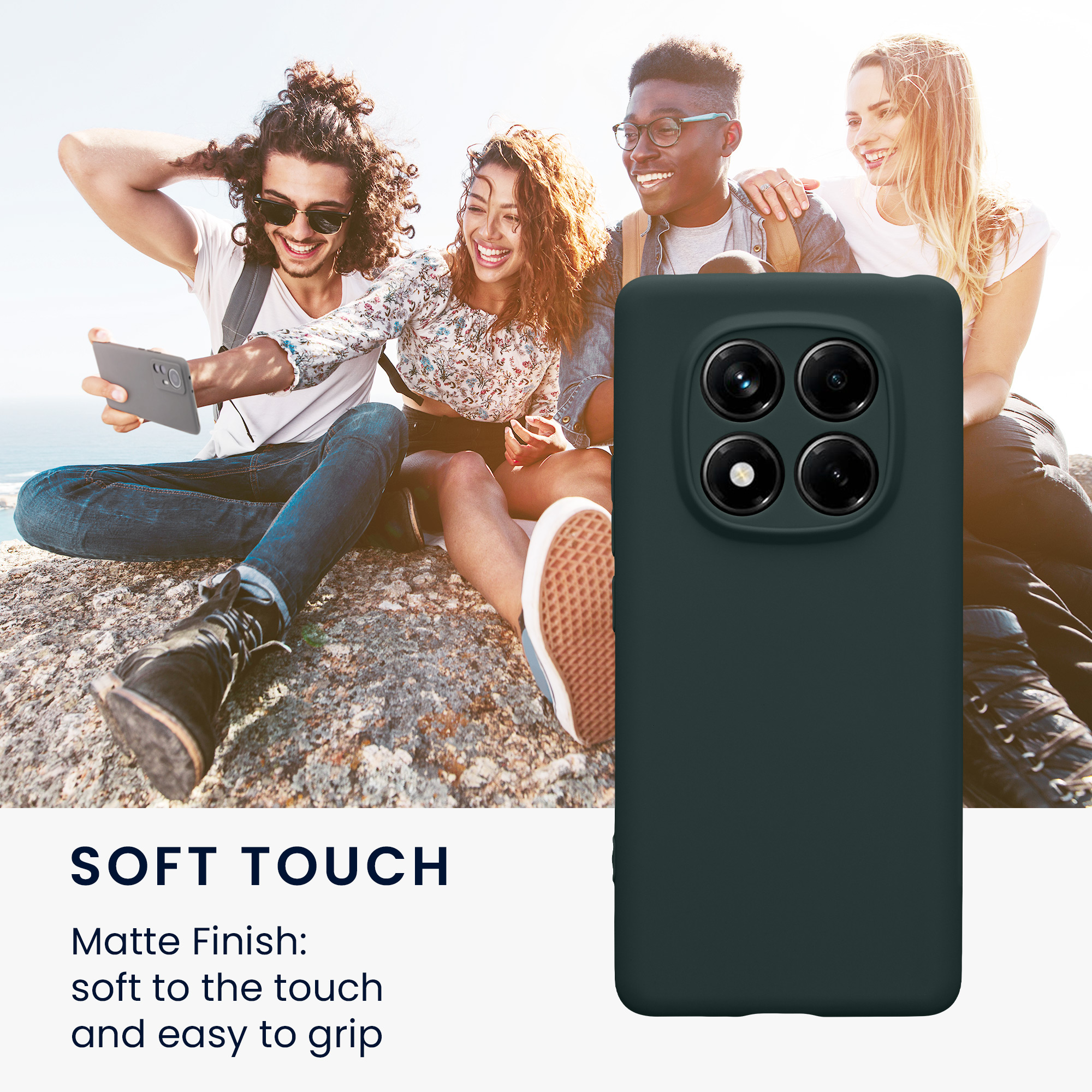 Kryt Xiaomi Redmi Note 14 Pro 4G silikonový TPU zelená kwmobile