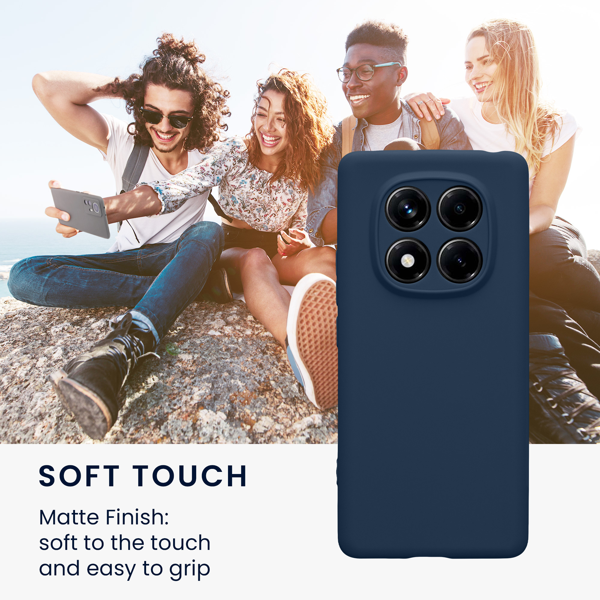 Kryt Xiaomi Redmi Note 14 Pro 4G silikonový TPU modrá kwmobile