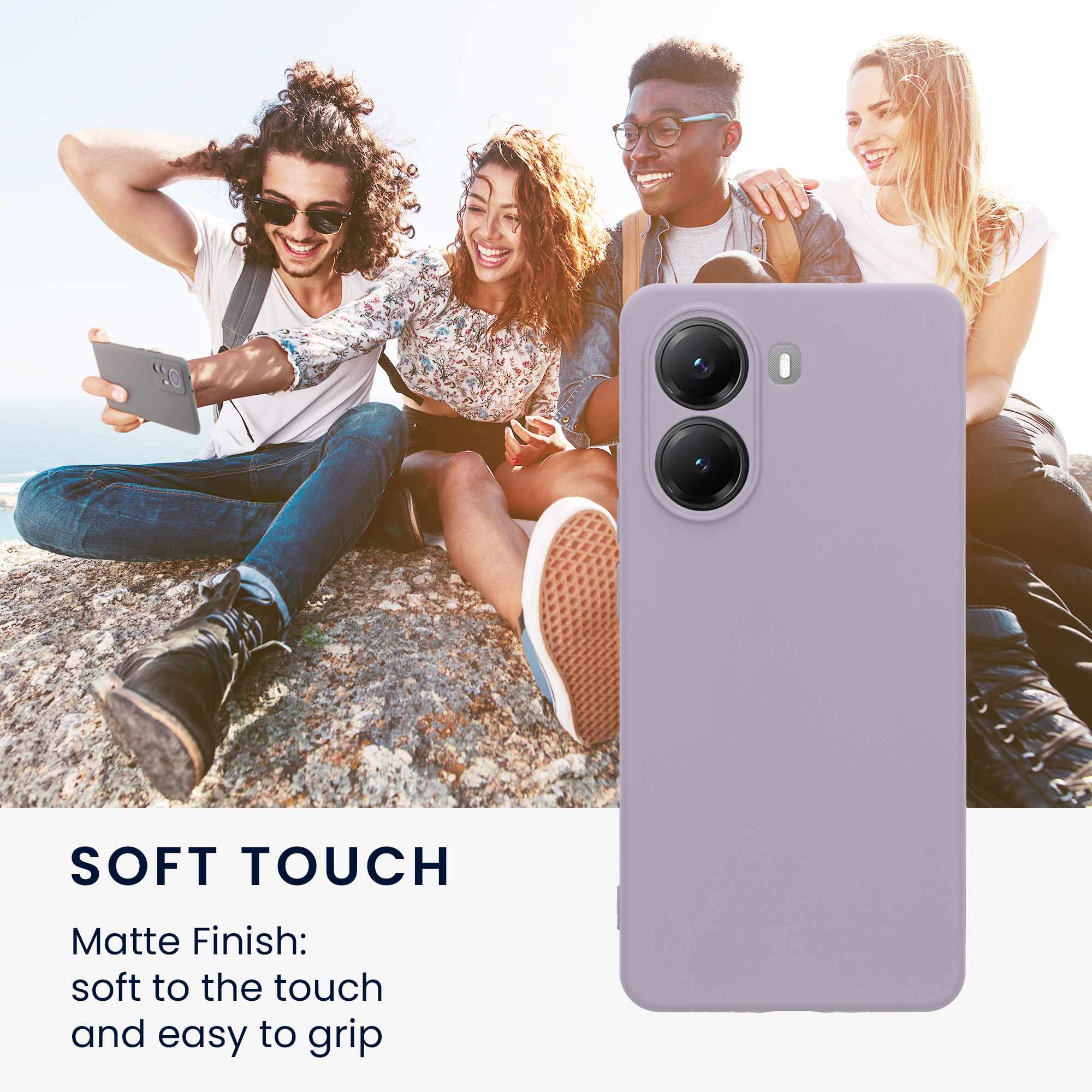 Pouzdro pro Xiaomi Poco X7 Pro 5G kwmobile tenké TPU - levandulová