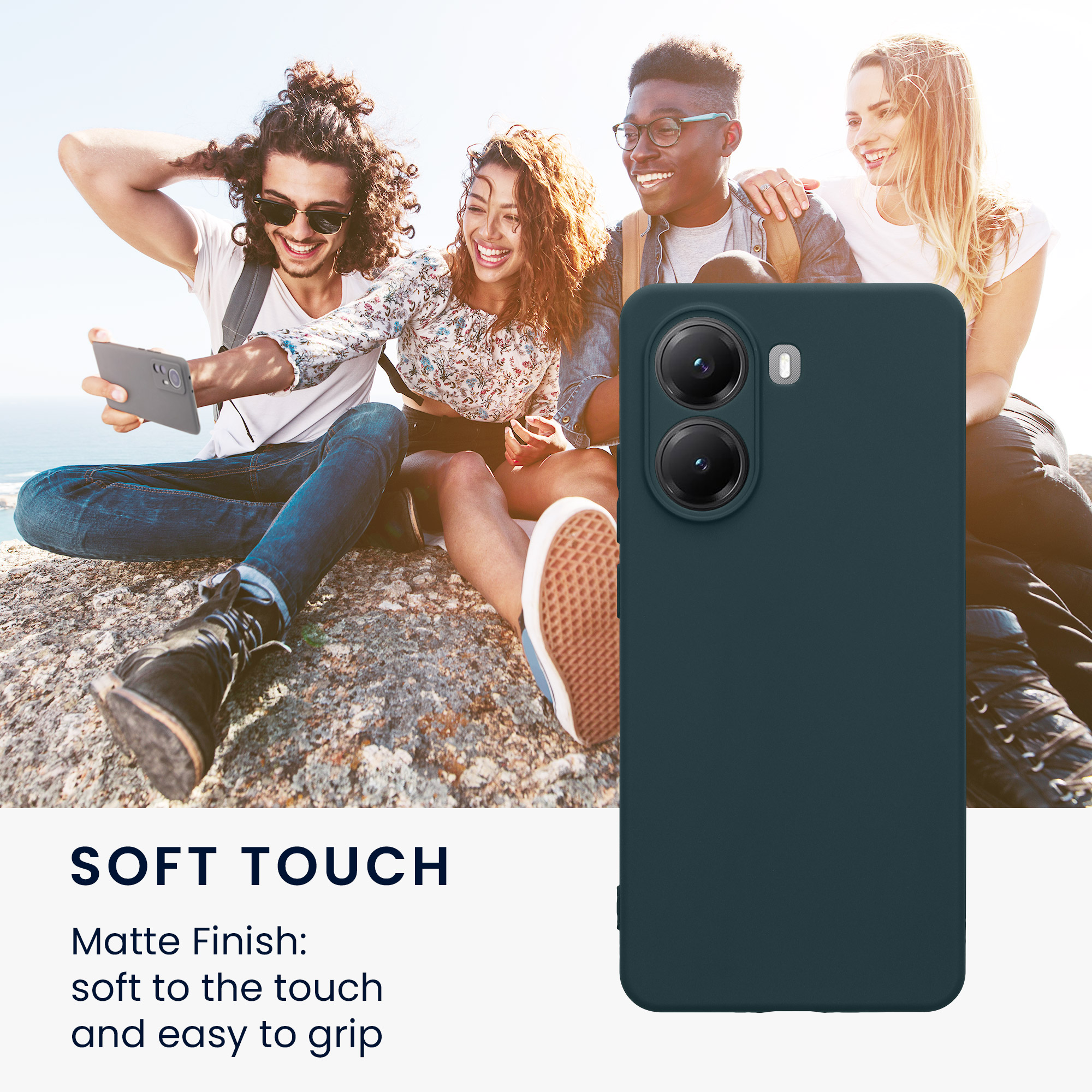 Pouzdro pro Xiaomi Poco X7 Pro 5G kwmobile tenké TPU - tmavá antracitová