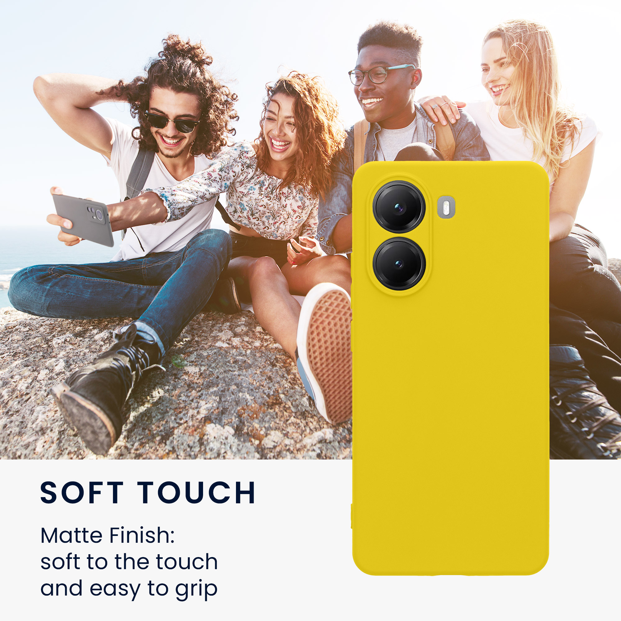 Pouzdro pro Xiaomi Poco X7 Pro 5G kwmobile tenké TPU - zářivě žlutá