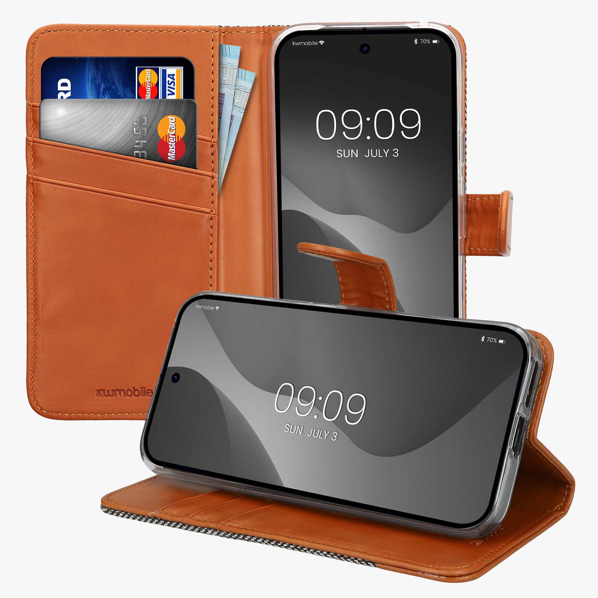 Flipové pouzdro kwmobile pro Google Pixel 9a - šedá