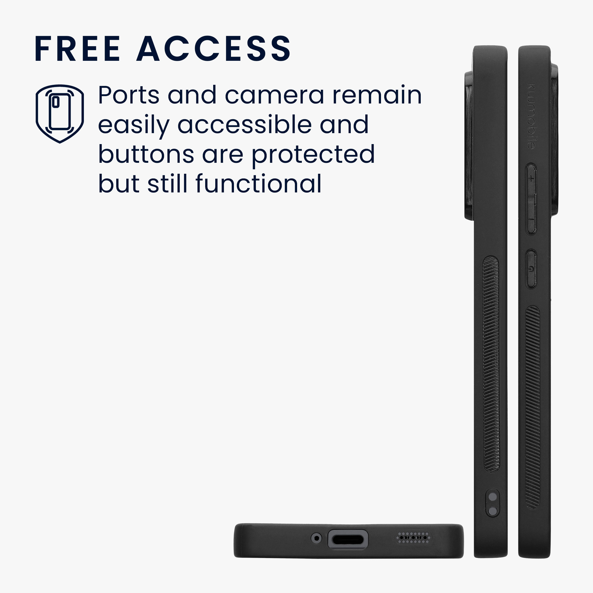 Pouzdro pro Xiaomi 14T Pro kwmobile dřevěné - tmavě hnědá / černá