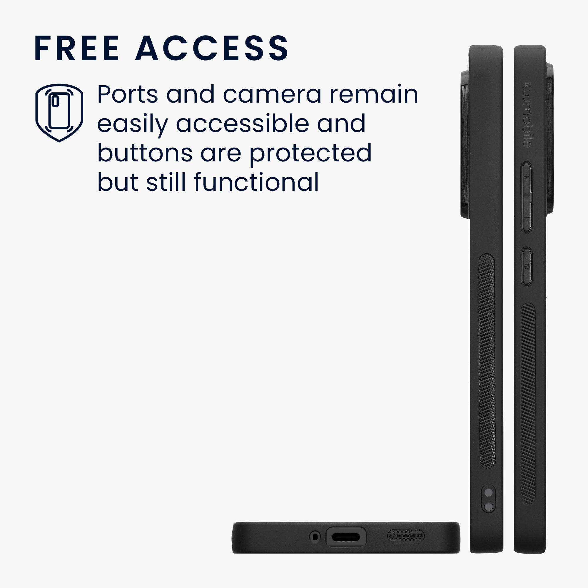 Kryt na mobil Xiaomi 14T kwmobile Wood / Carbon tmavě hnědá