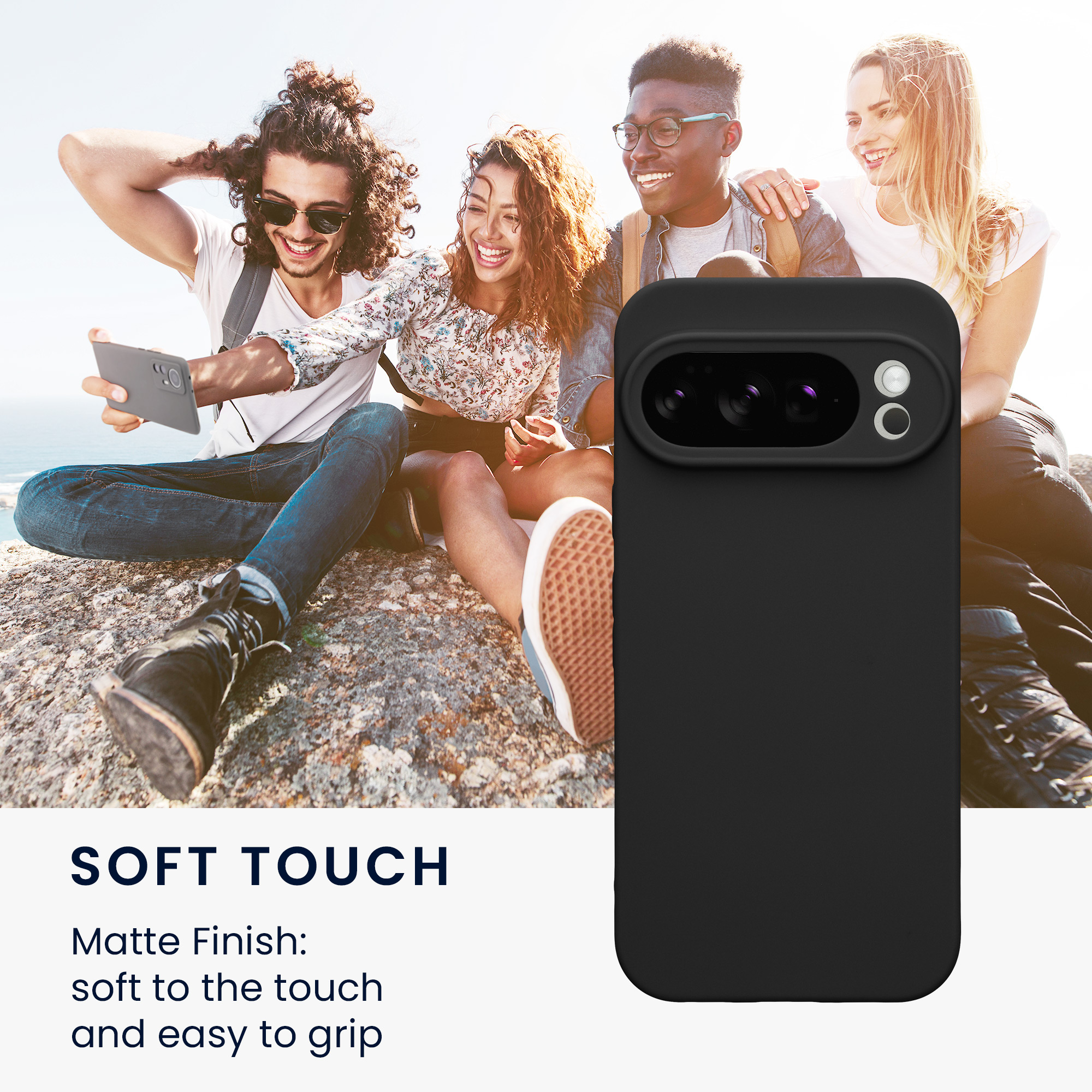 Silikonový kryt kwmobile pro Google Pixel 10 Pro - matná černá