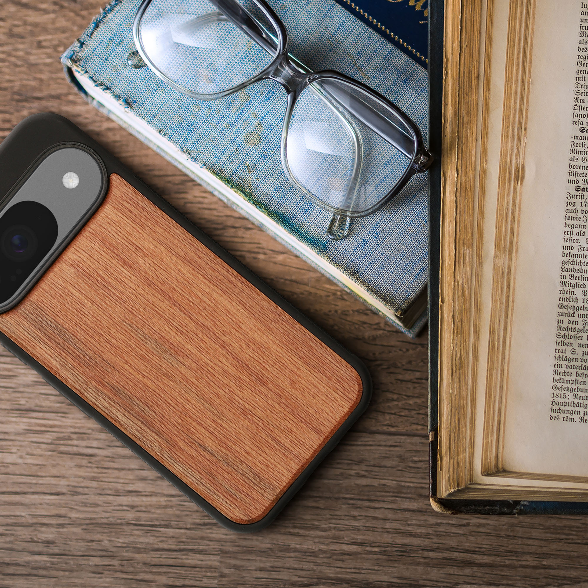 Dřevěné pouzdro pro Google Pixel 10 / Pixel 10 Pro kwmobile - tvrdý obal v přírodní barvě