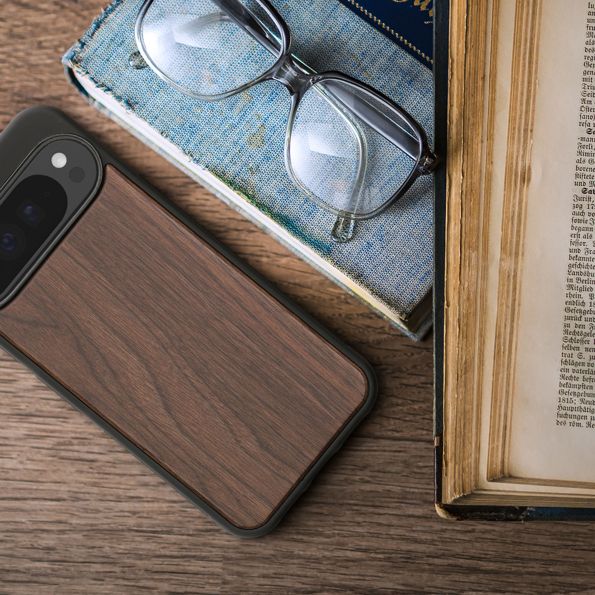 Dřevěný kryt kwmobile pro Google Pixel 10 Pro XL - tmavě hnědá