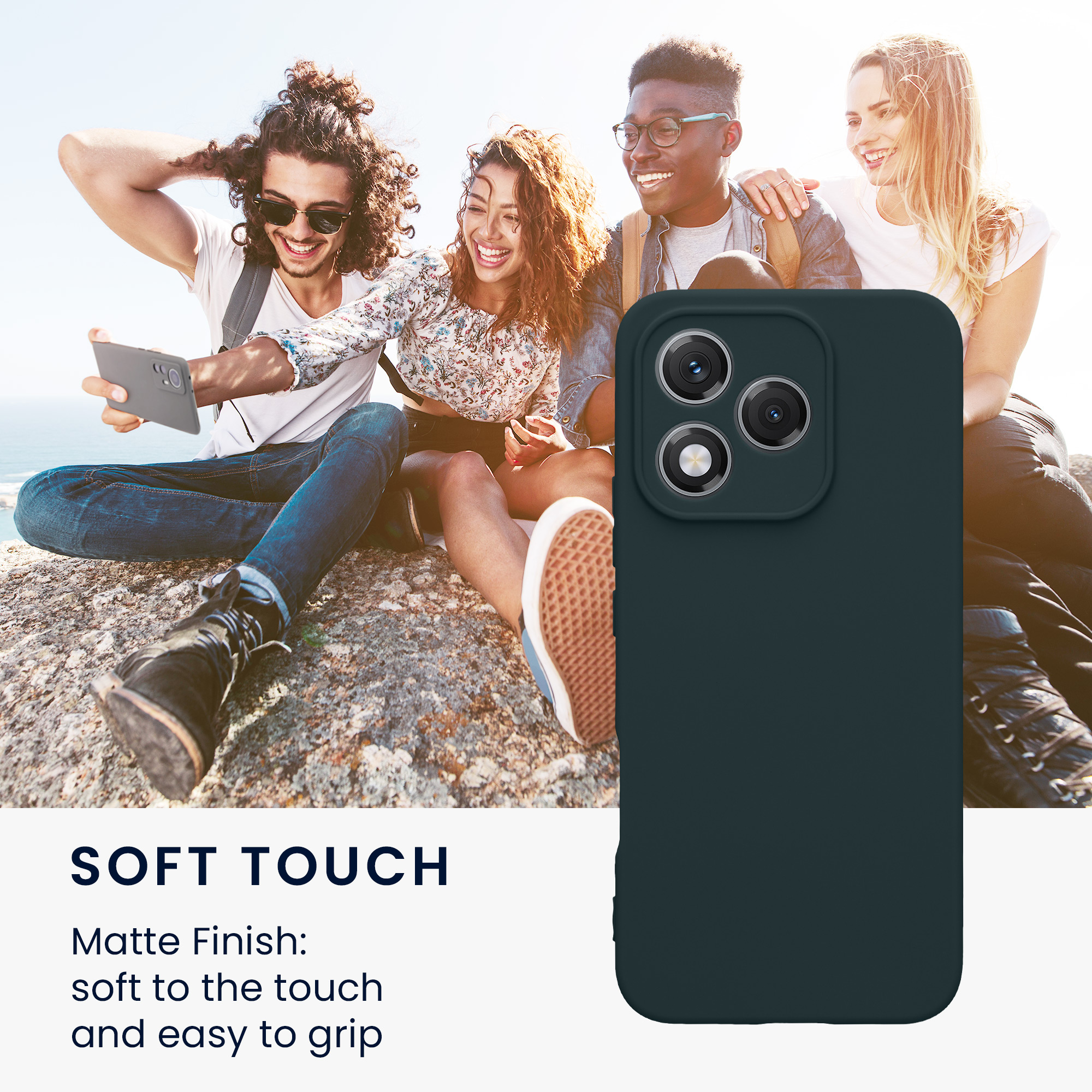 Pouzdro pro HONOR 400 Lite kwmobile tenké TPU - tmavá antracitová