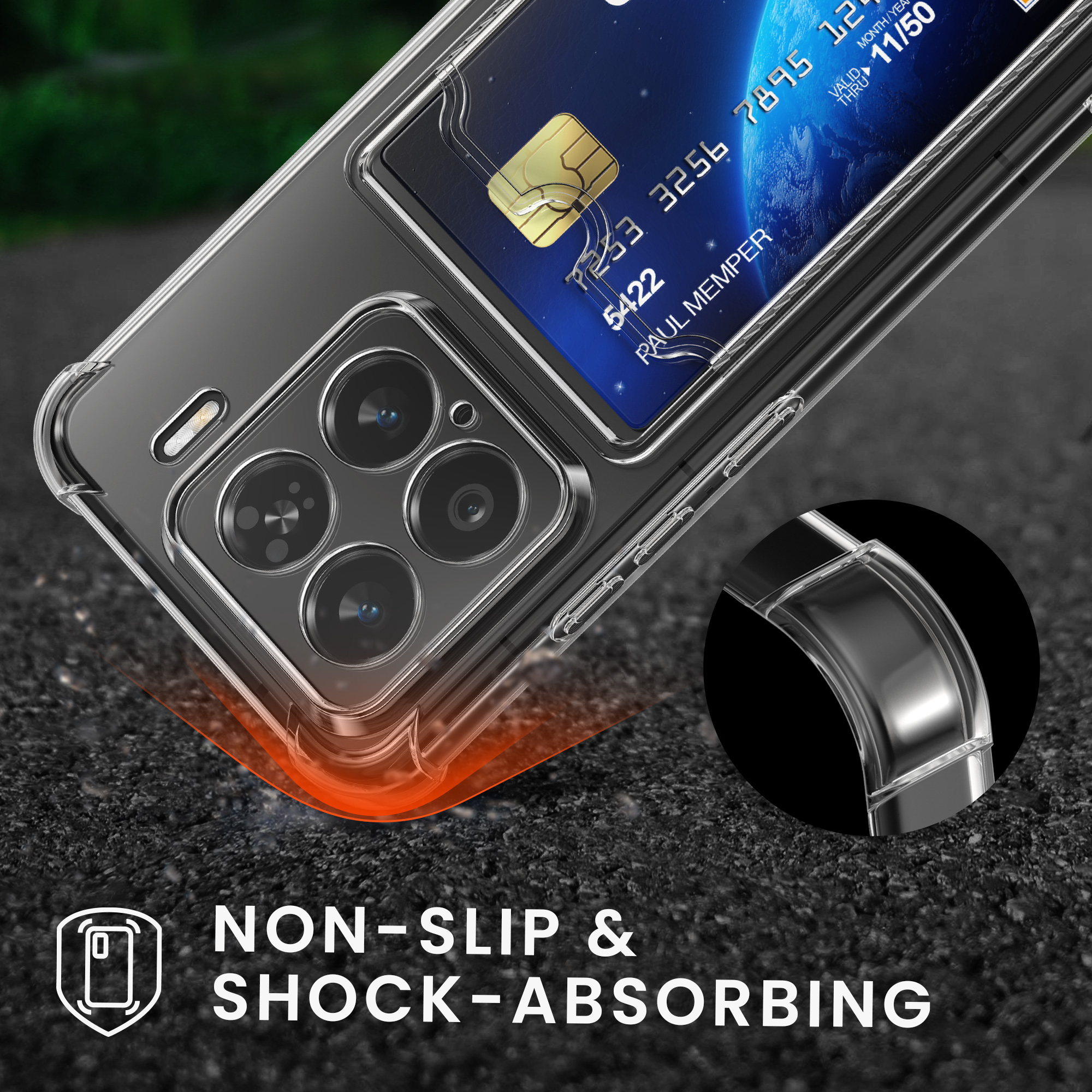 Kryt na mobil Xiaomi 15 kwmobile Card Slot transparentní
