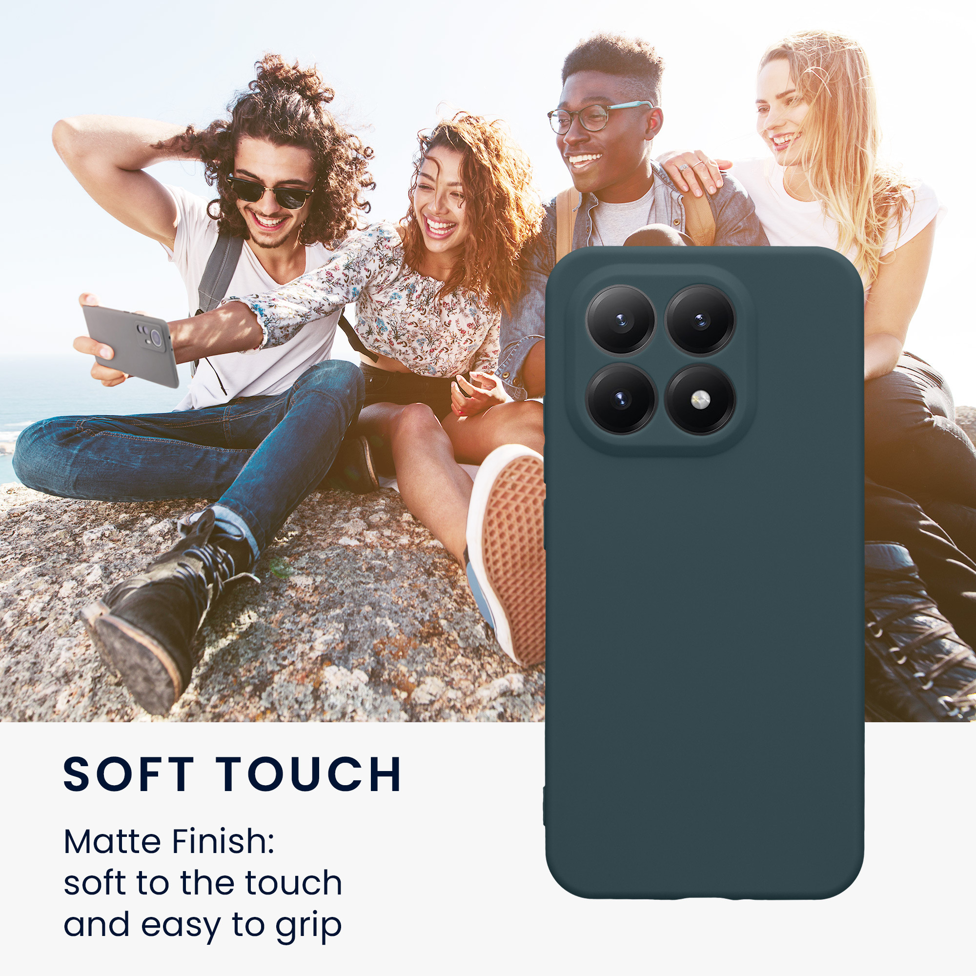 Kryt na mobil Xiaomi 15T kwmobile Soft Matte tmavě břidlicová