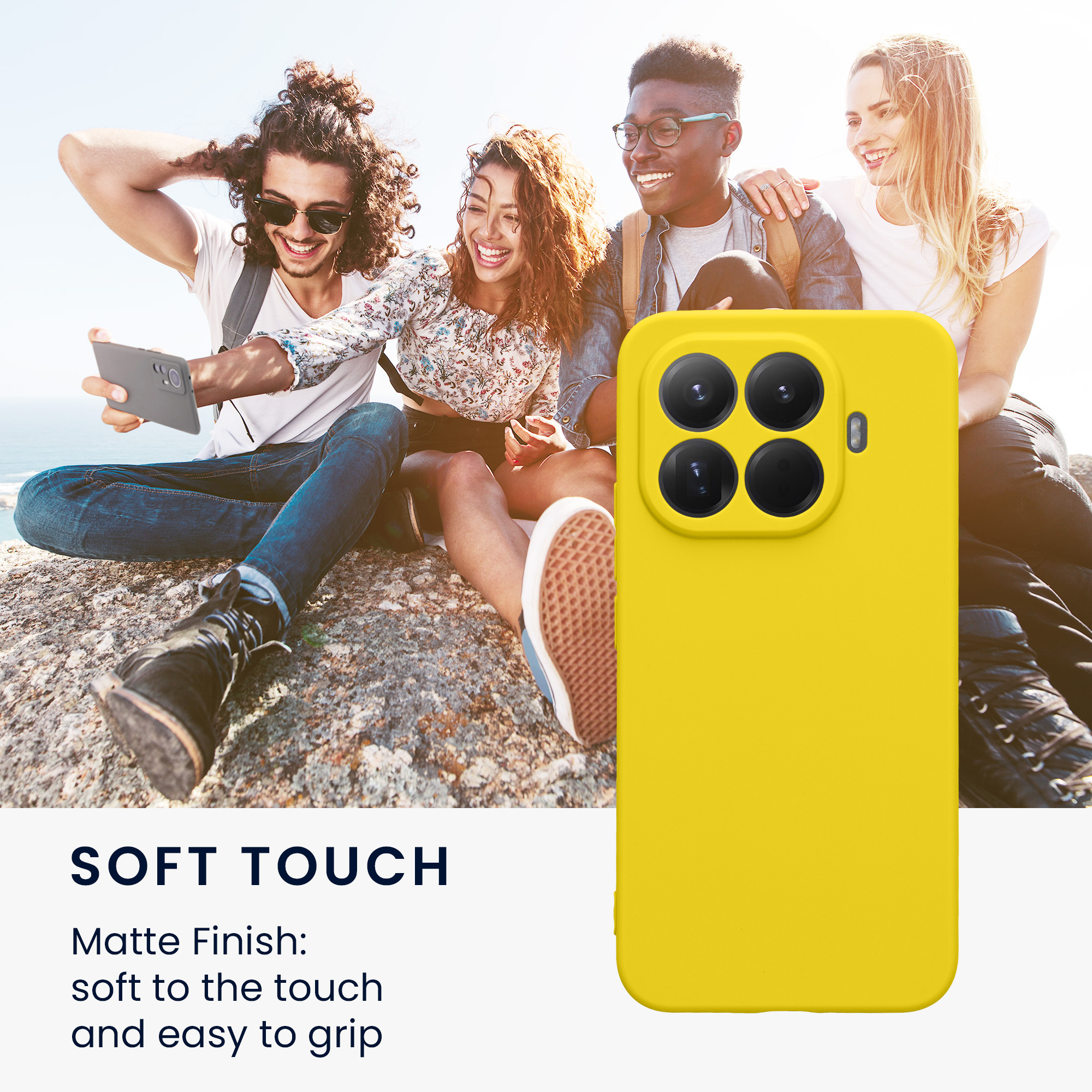 Pouzdro pro Xiaomi 15T Pro kwmobile tenké TPU - zářivě žlutá