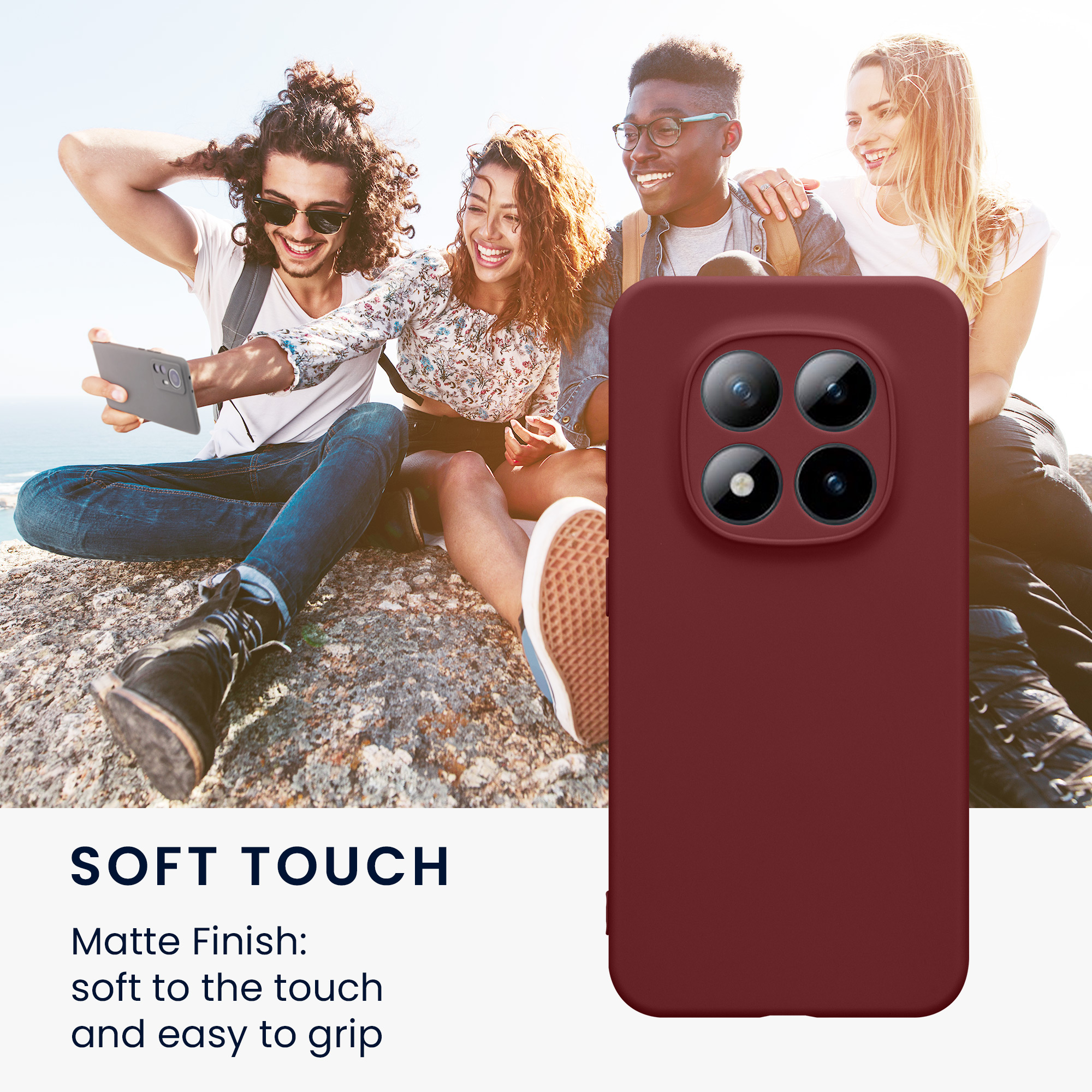 Pouzdro pro Xiaomi Redmi Note 15 Pro 5G kwmobile tenké TPU - vínově fialová