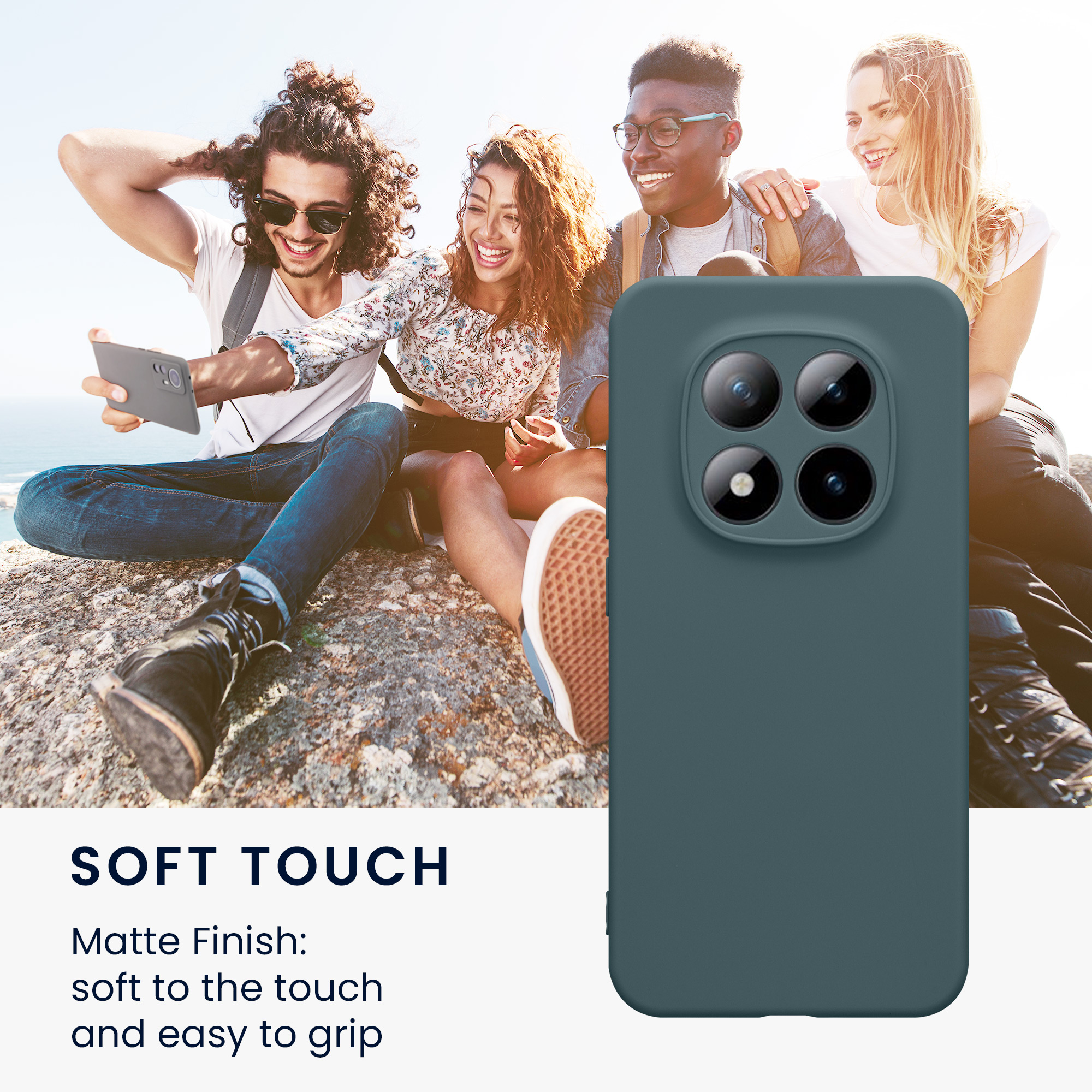Pouzdro pro Xiaomi Redmi Note 15 Pro 5G kwmobile tenké TPU - tmavá antracitová