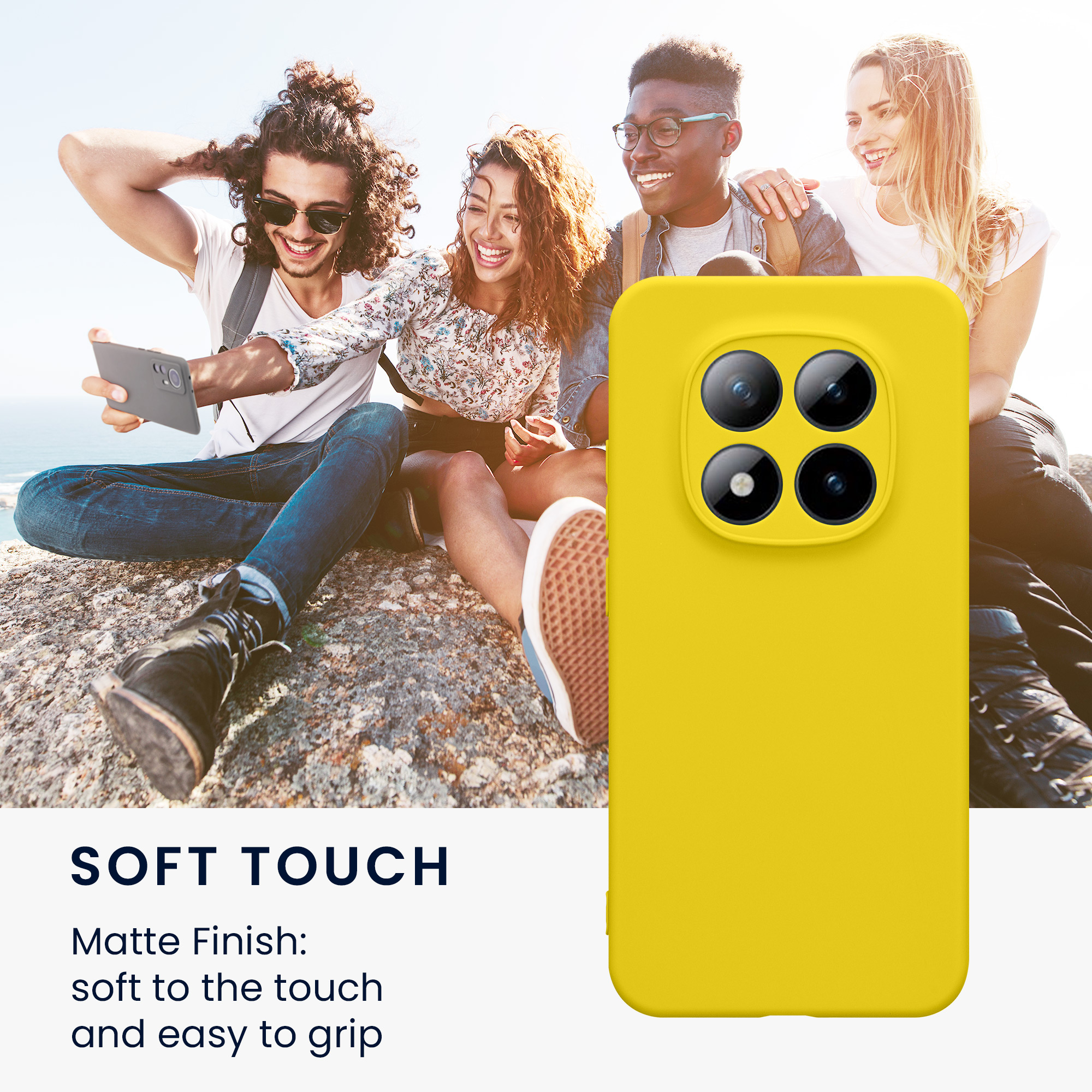 Pouzdro pro Xiaomi Redmi Note 15 Pro 5G kwmobile tenké TPU - zářivě žlutá
