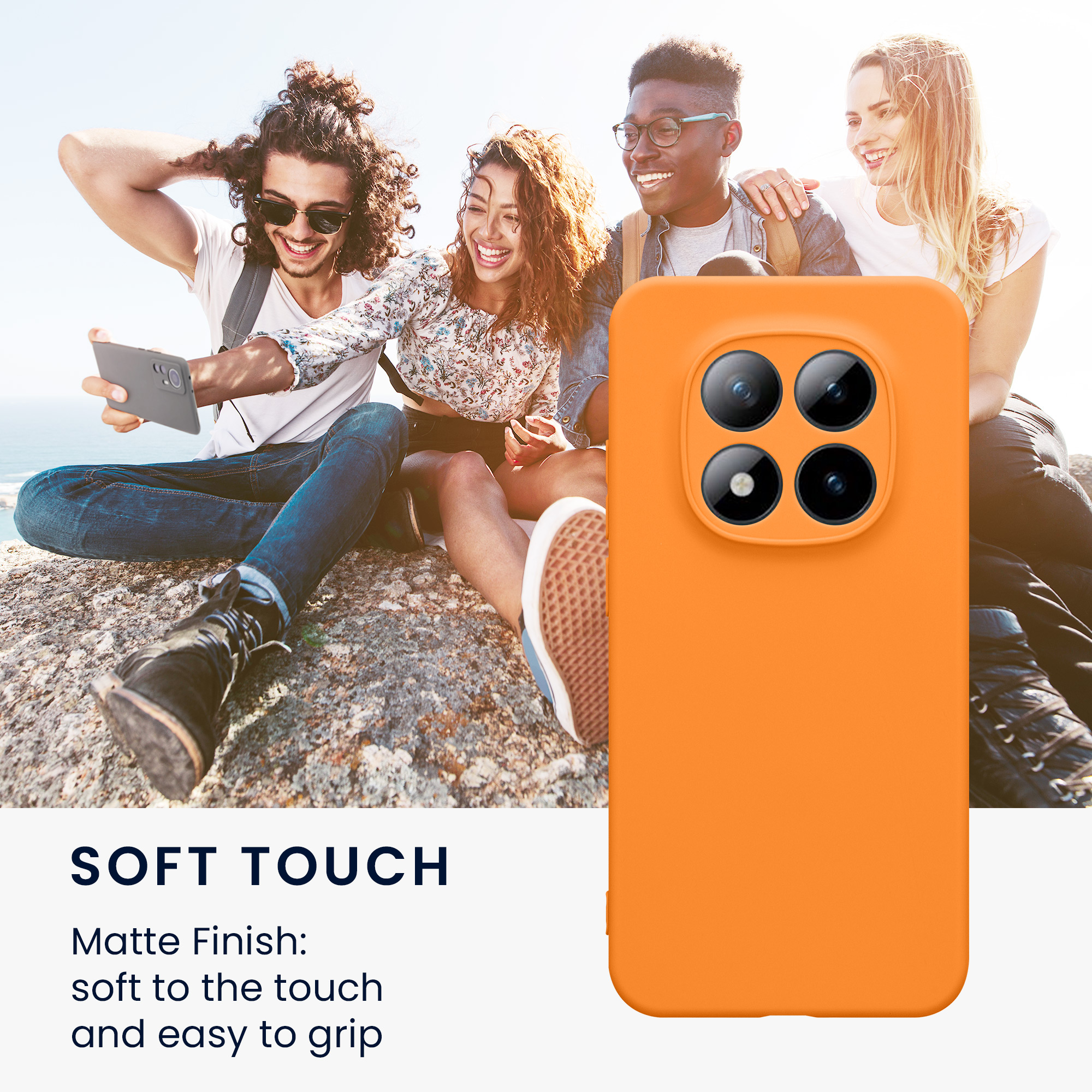 Pouzdro pro Xiaomi Redmi Note 15 Pro 5G kwmobile tenké TPU - ovocná oranžová