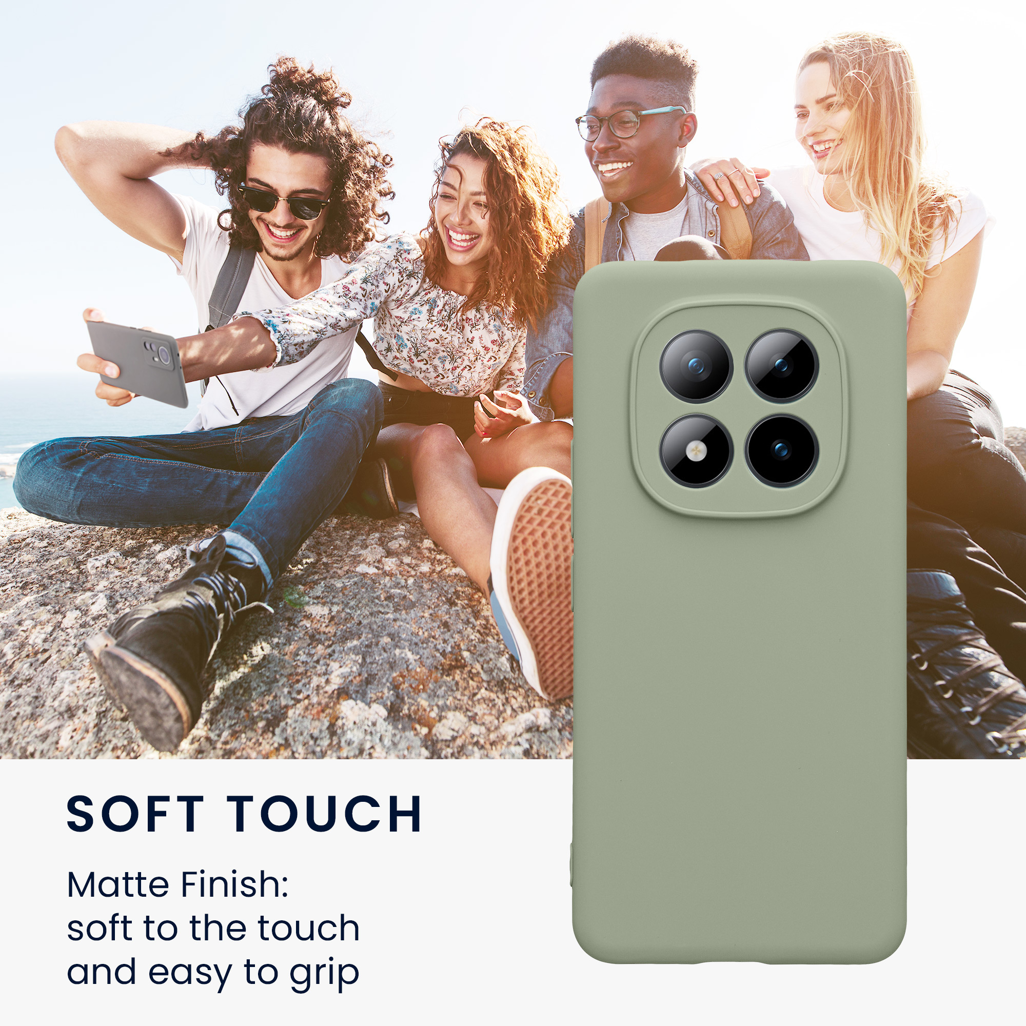 TPU kryt kwmobile pro Xiaomi Redmi Note 15 Pro 4G - šedozelená