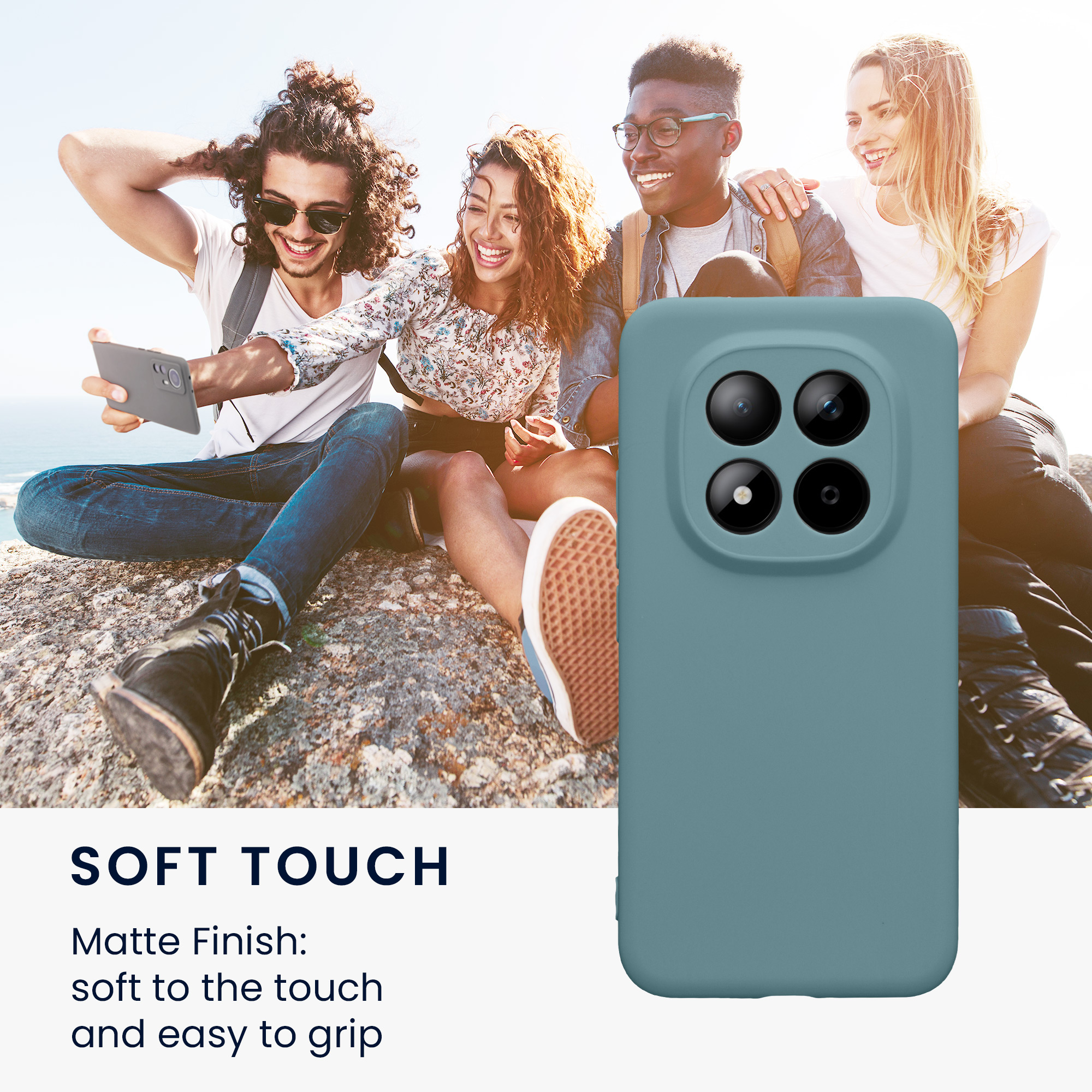 TPU kryt kwmobile pro Xiaomi Redmi Note 15 Pro+ 5G / Poco M8 Pro 5G - šedobéžová