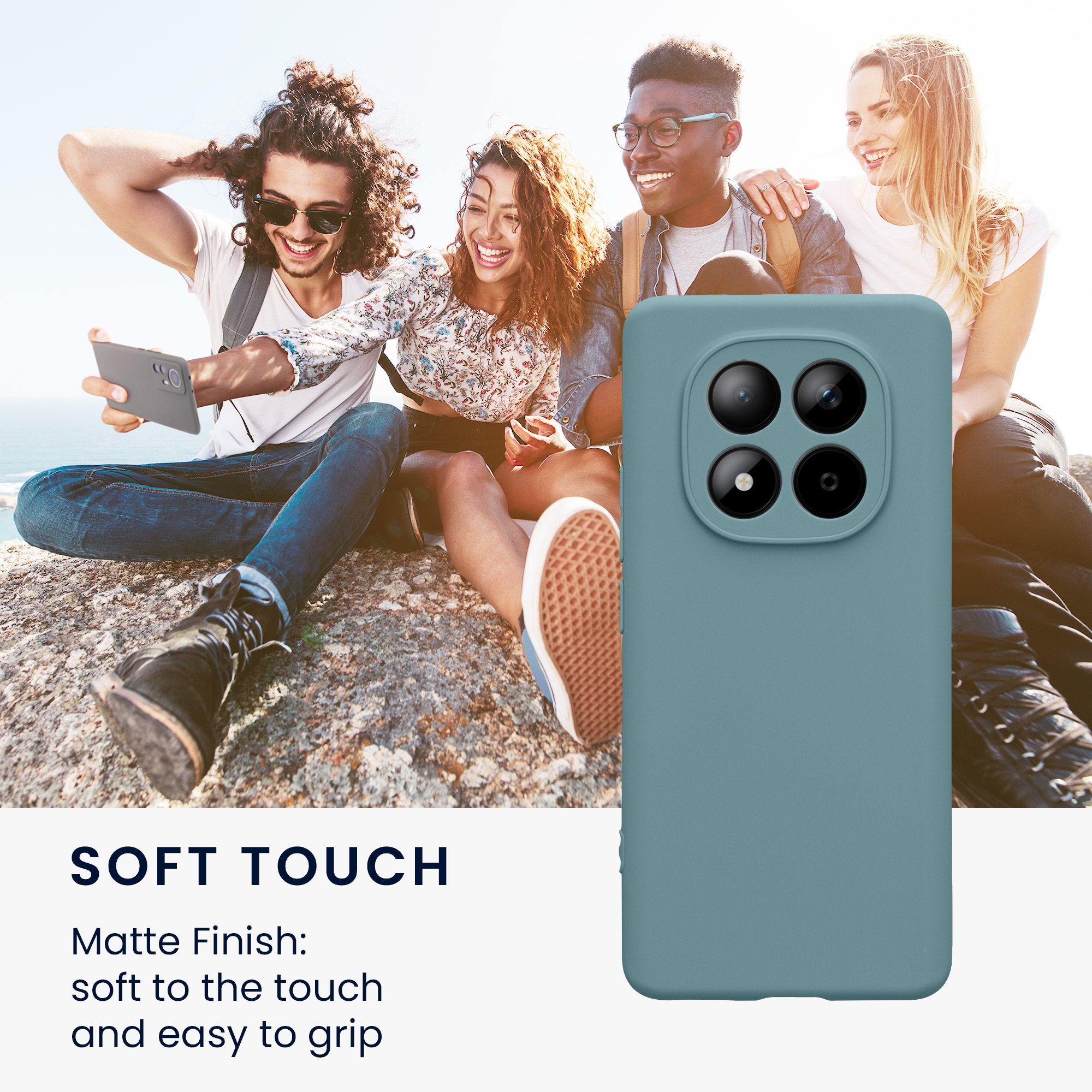 TPU kryt kwmobile pro Xiaomi Redmi Note 15 4G / Redmi Note 15 5G / Poco M8 5G - šedobéžová