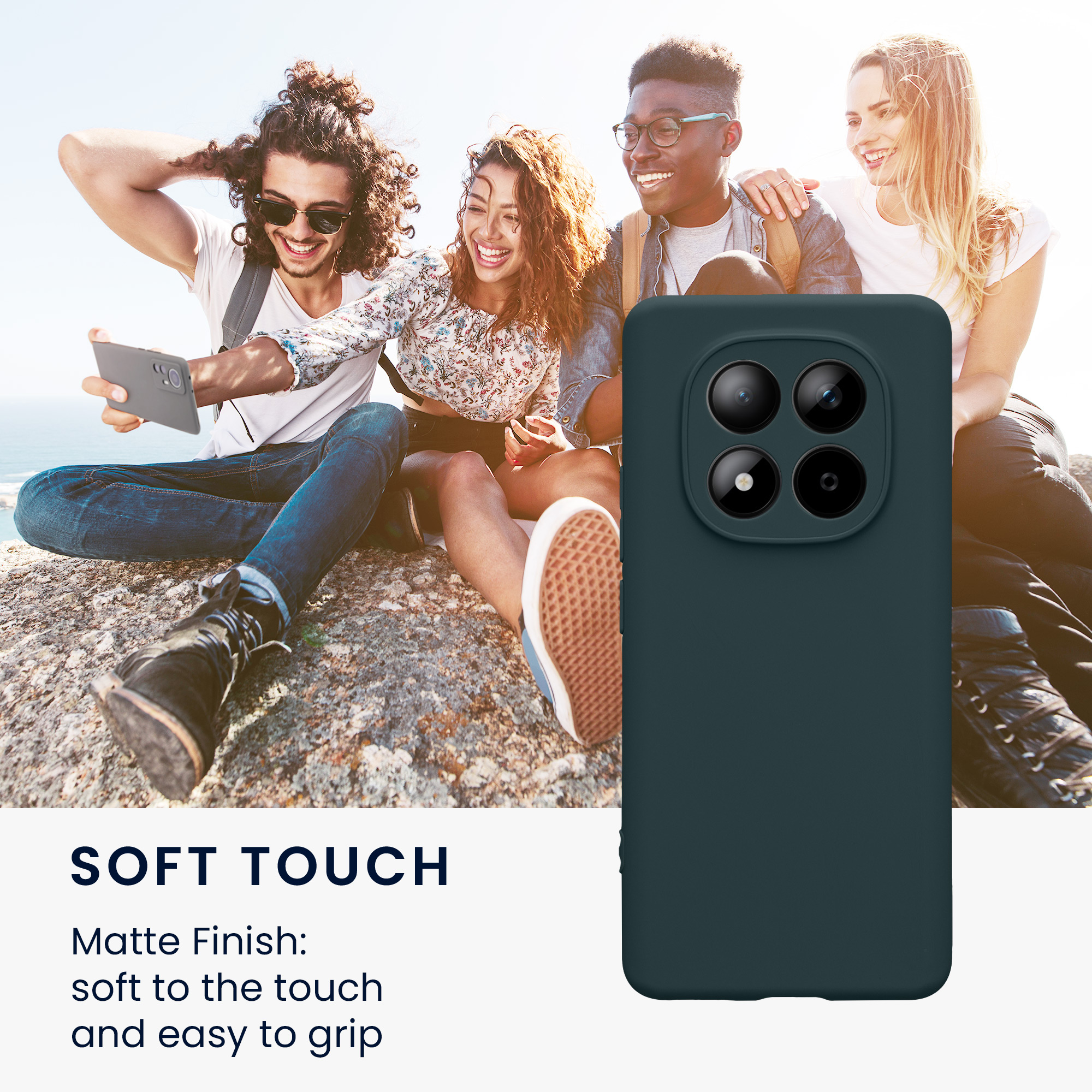 Pouzdro pro Xiaomi Redmi Note 15 4G / 5G / Poco M8 5G kwmobile tenké TPU - tmavá antracitová