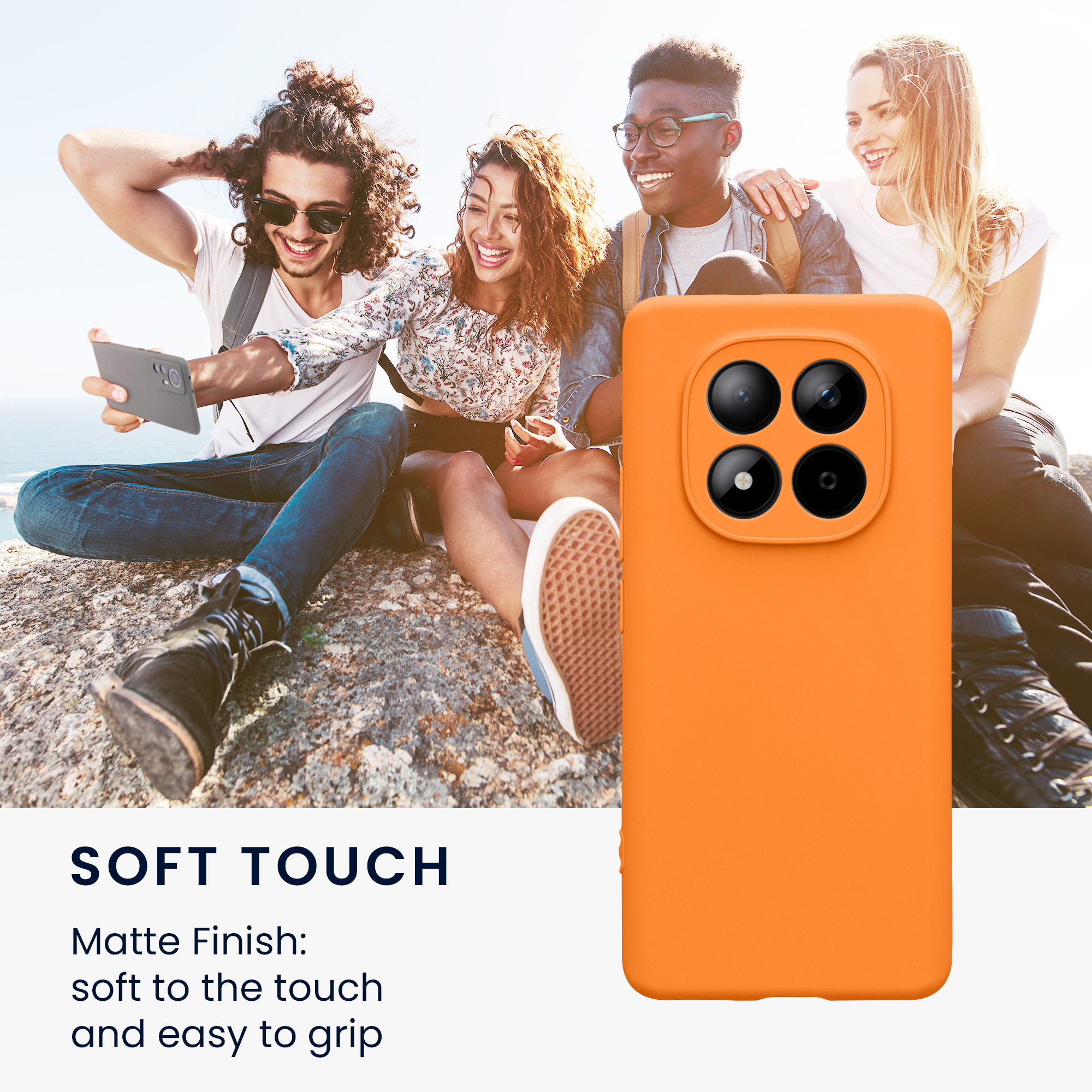 Pouzdro pro Xiaomi Redmi Note 15 4G / 5G / Poco M8 5G kwmobile tenké TPU - ovocná oranžová