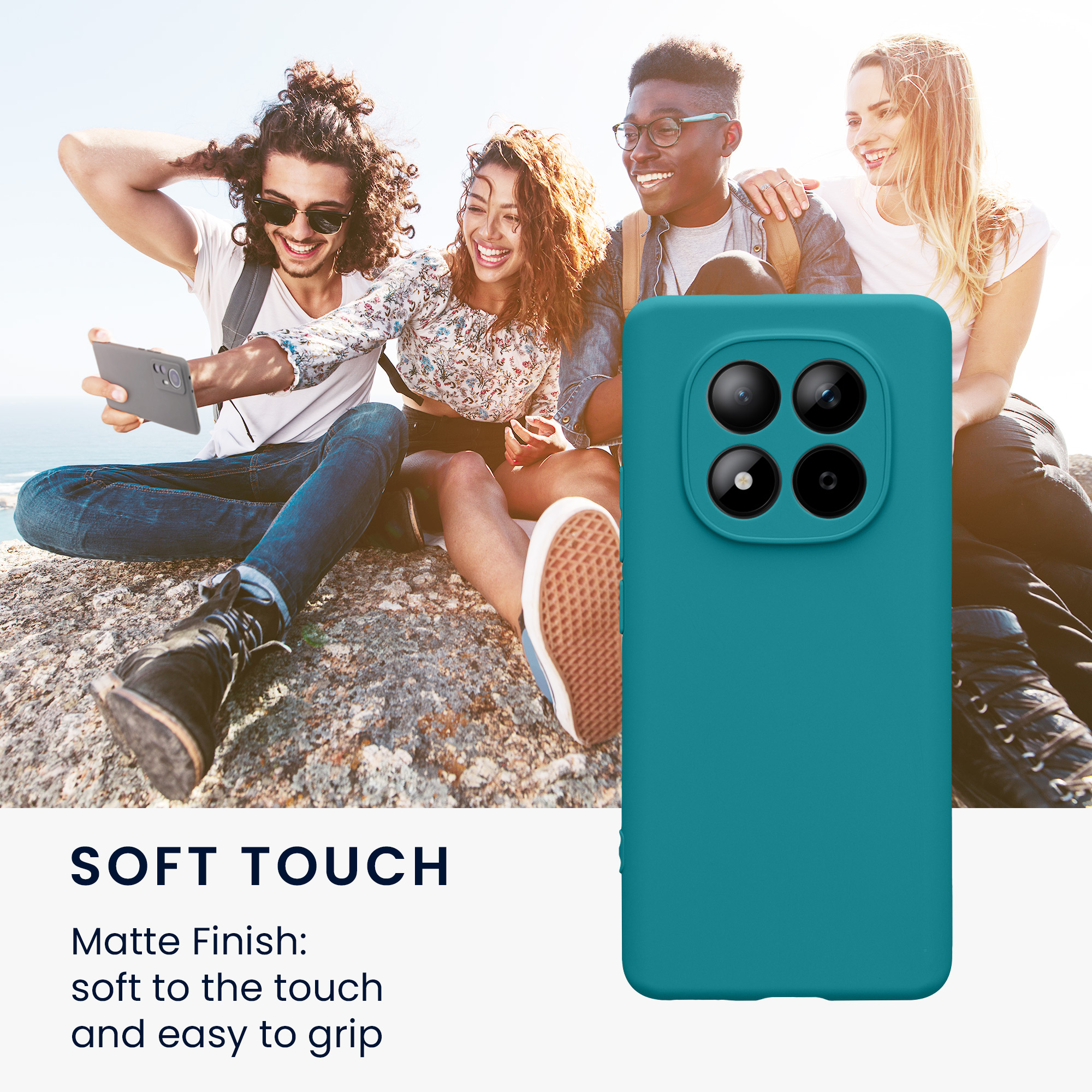 Pouzdro pro Xiaomi Redmi Note 15 4G / 5G / Poco M8 5G kwmobile tenké TPU - matná petrolejová
