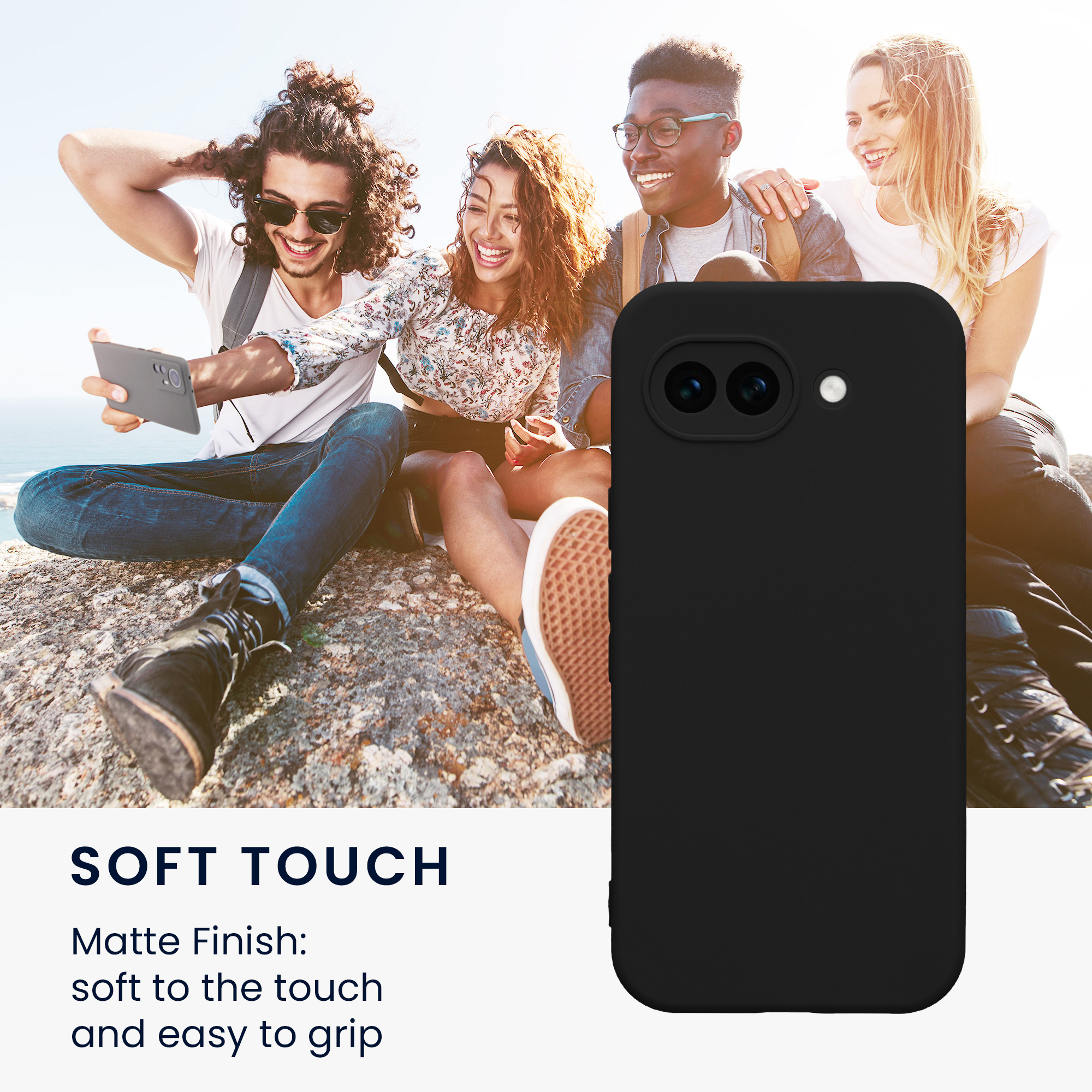 Silikonový kryt kwmobile pro Google Pixel 10a - matná černá