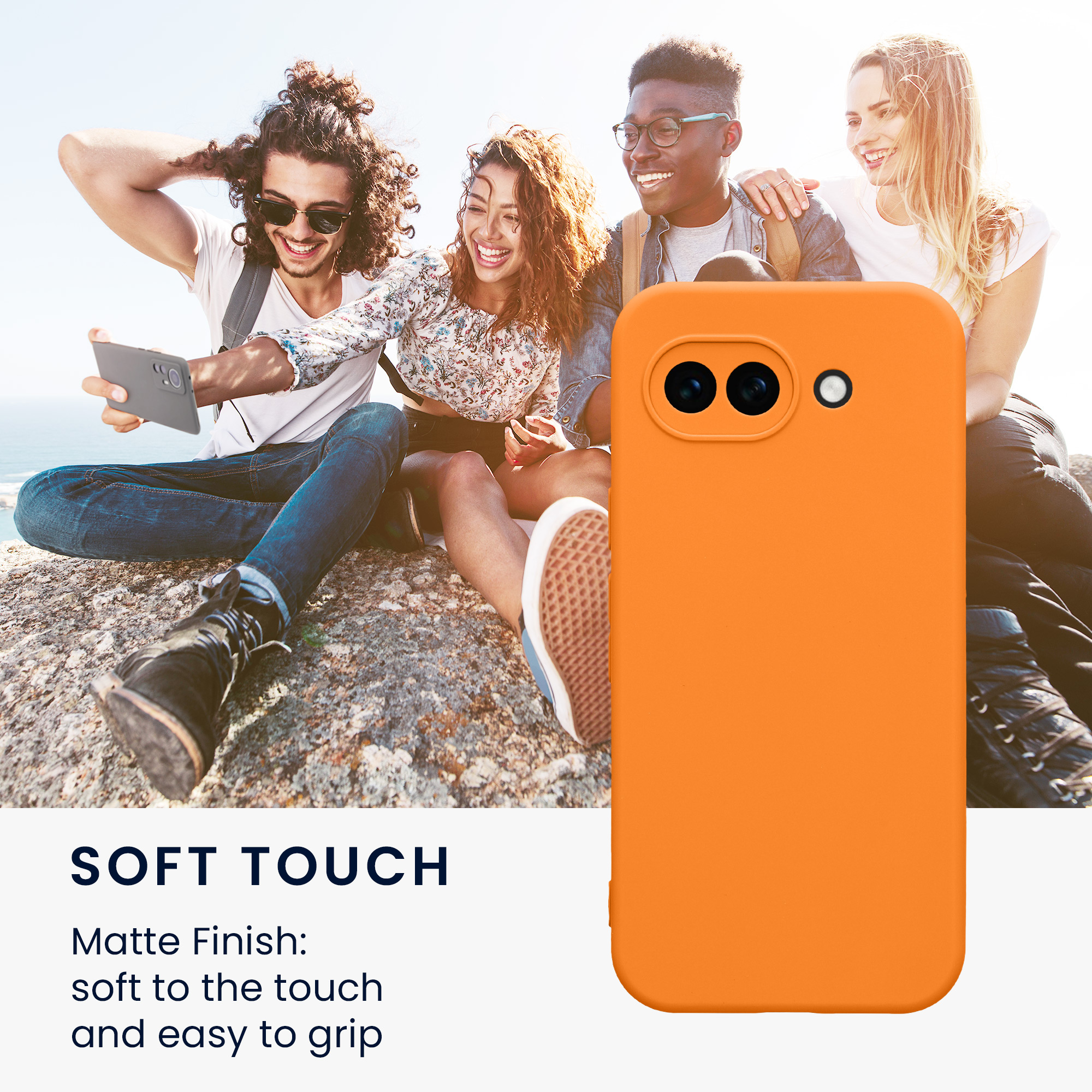 Silikonový kryt kwmobile pro Google Pixel 10a - ovocně oranžová