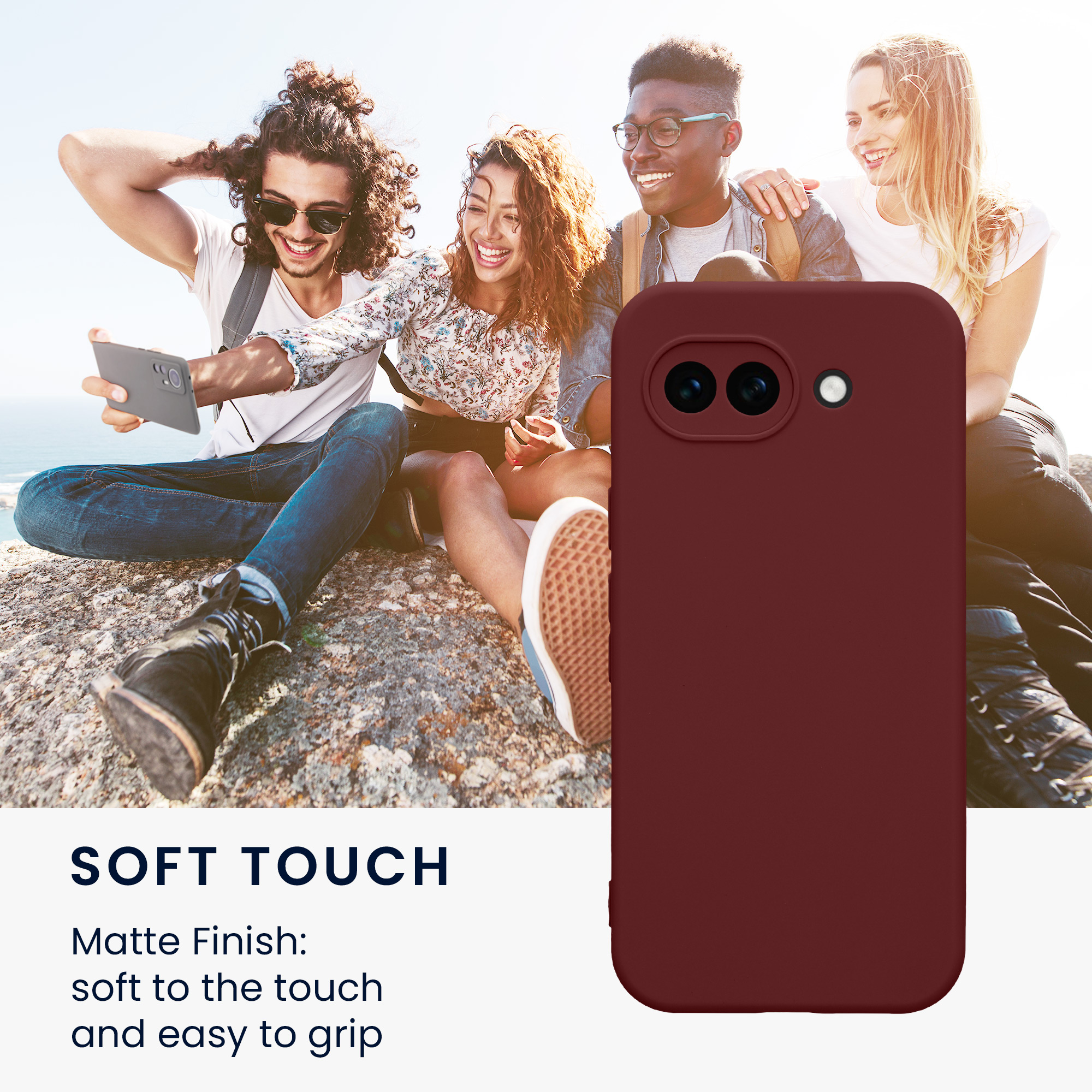 Silikonový kryt kwmobile pro Google Pixel 10a - bordó fialová
