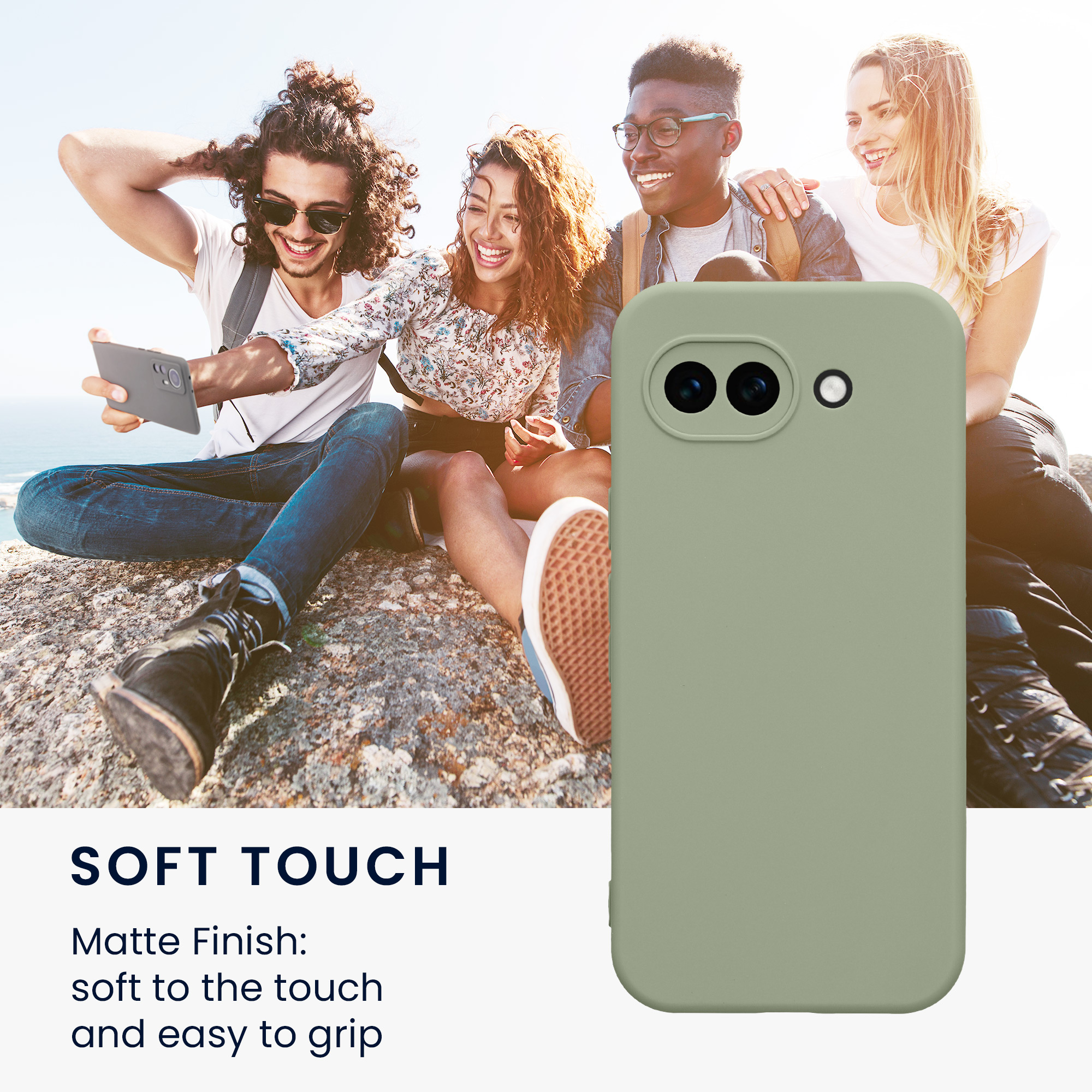 Pouzdro pro Google Pixel 10a kwmobile tenké TPU - šedozelená