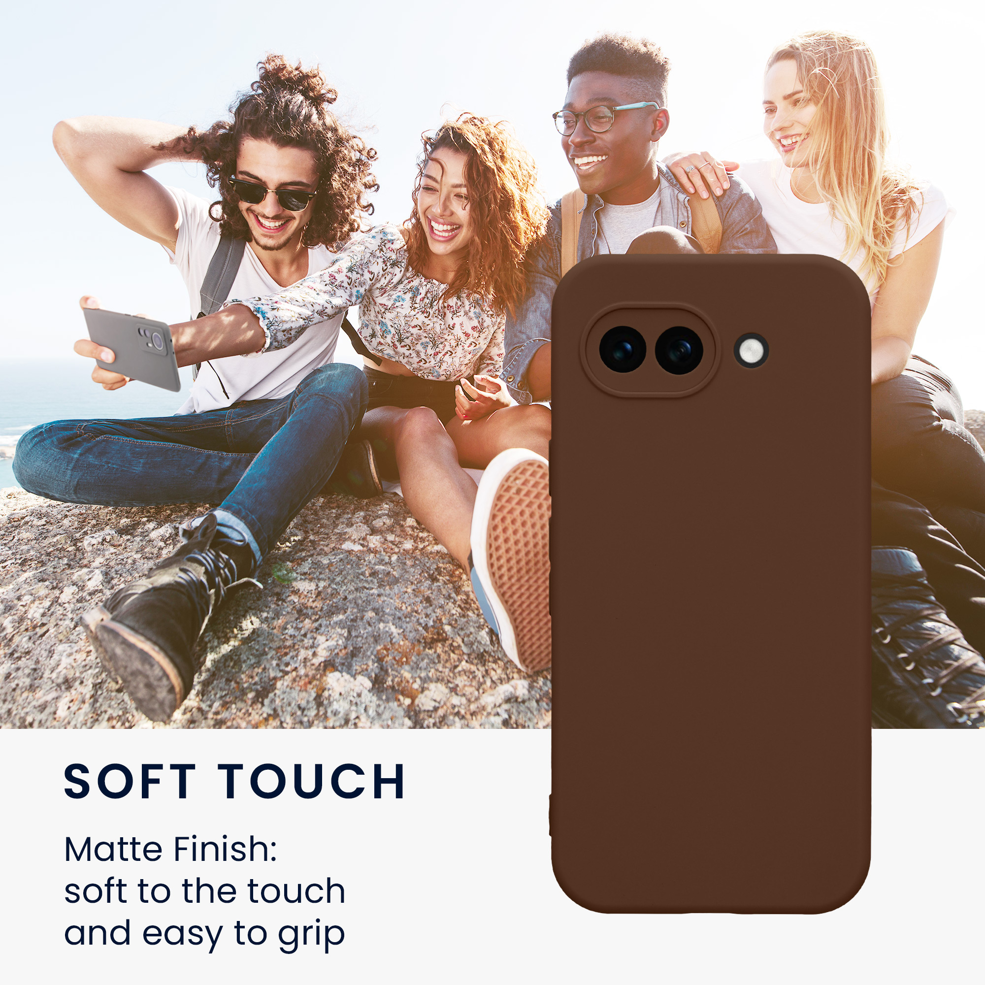 Pouzdro pro Google Pixel 10a kwmobile tenké TPU - čokoládová