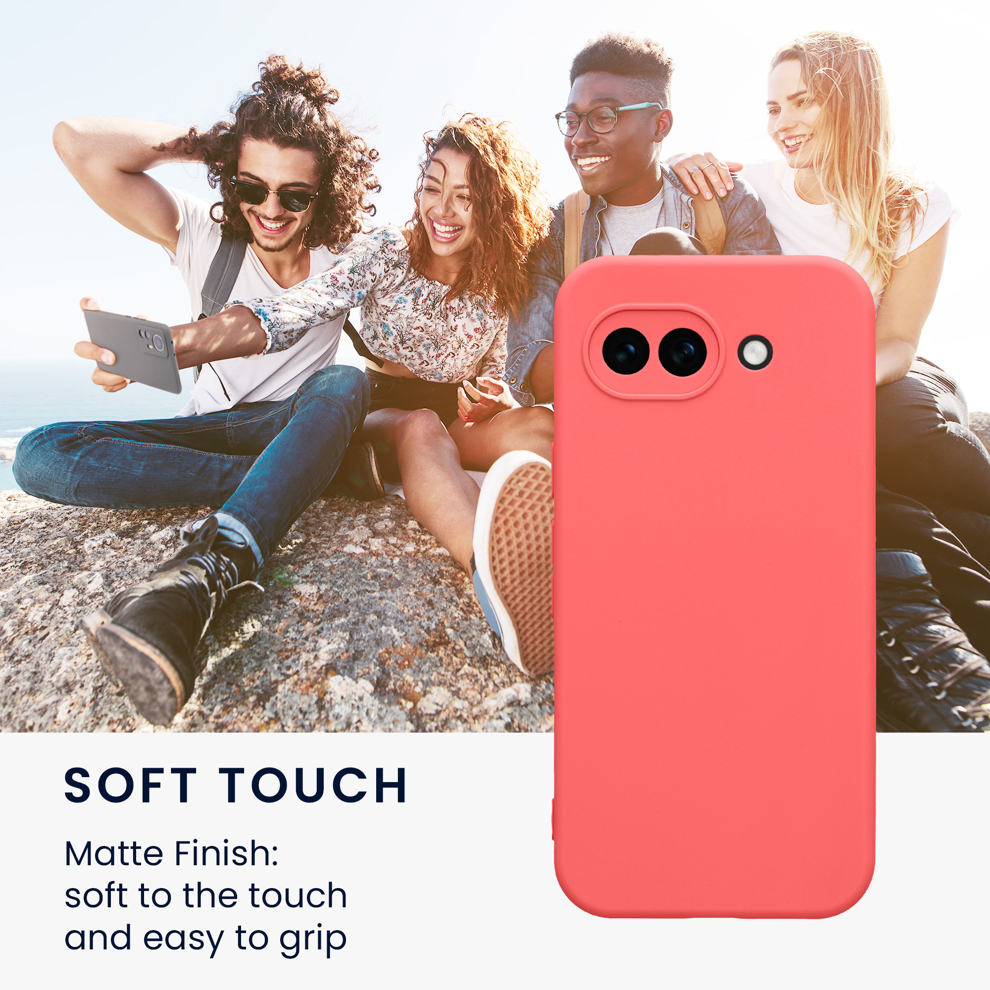 Pouzdro pro Google Pixel 10a kwmobile tenké TPU - neonově korálová