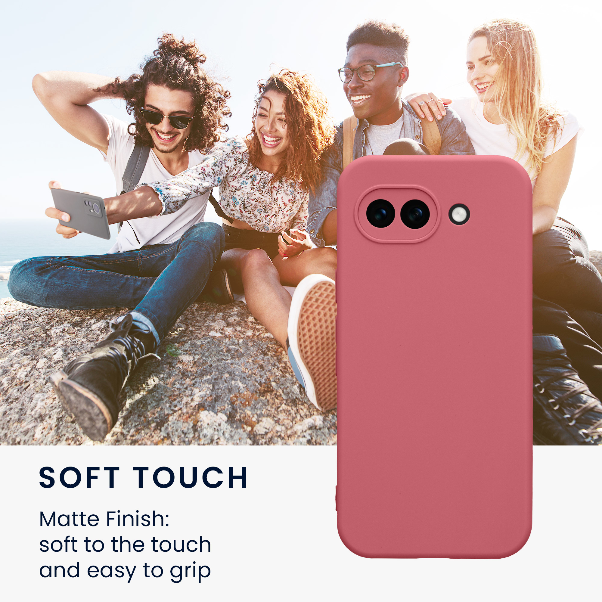 Pouzdro pro Google Pixel 10a kwmobile tenké TPU - tmavě starorůžová