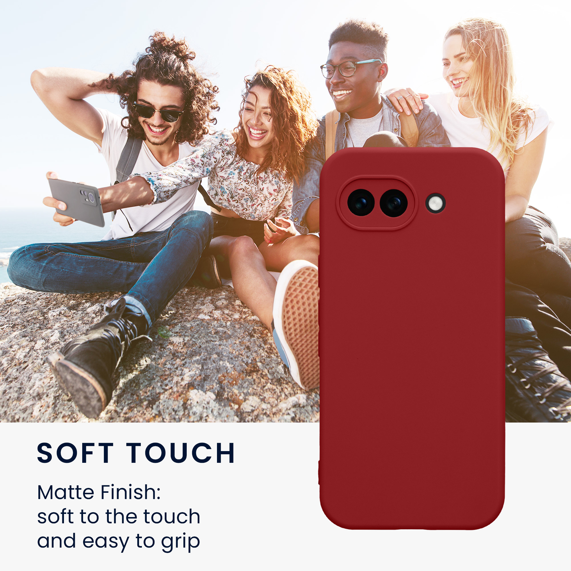 Pouzdro pro Google Pixel 10a kwmobile tenké TPU - rebarborová červená