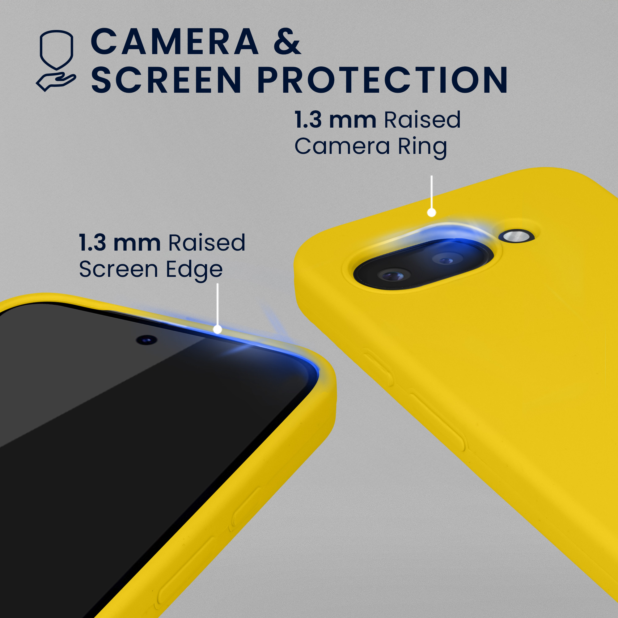 Pouzdro pro Google Pixel 9a se 2 tvrzenými ochrannými skly kwmobile - zářivě žlutá
