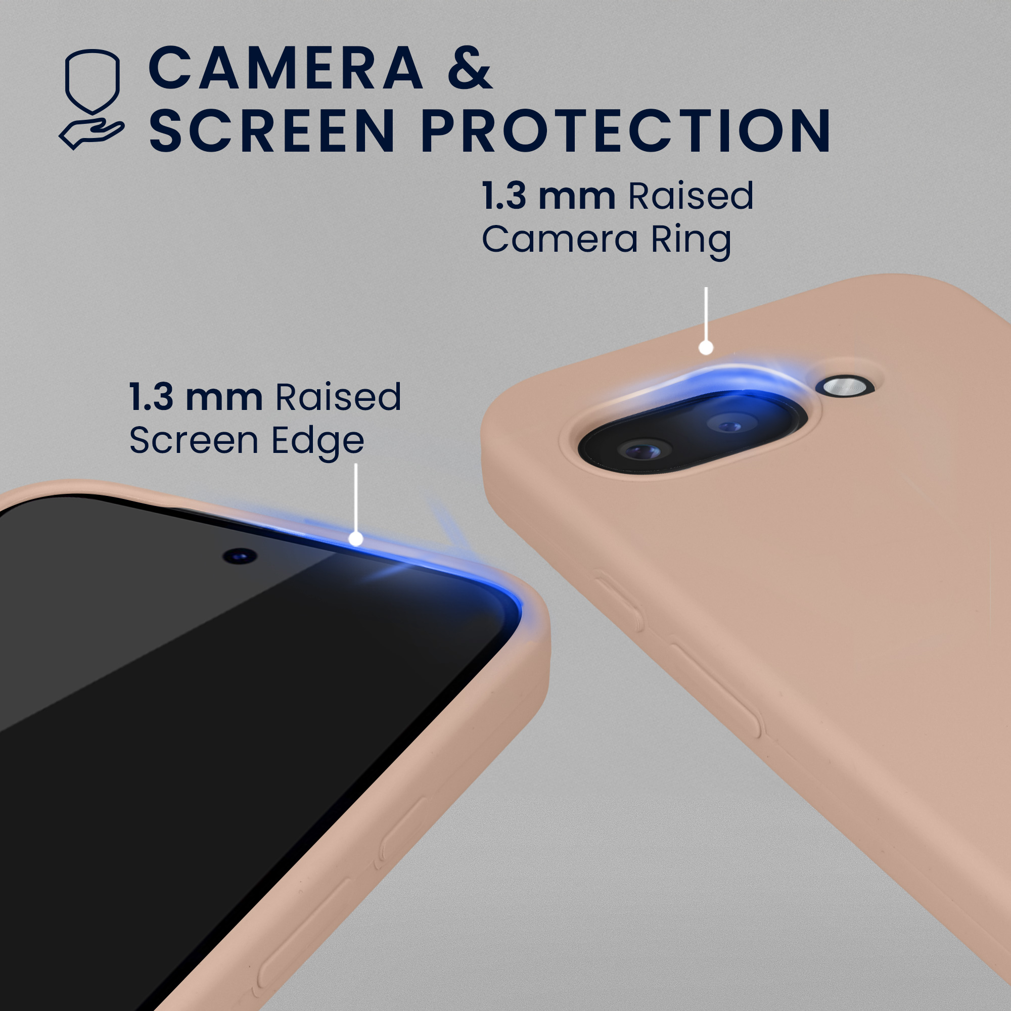 Pouzdro pro Google Pixel 9a se 2 tvrzenými ochrannými skly kwmobile - matná starorůžová