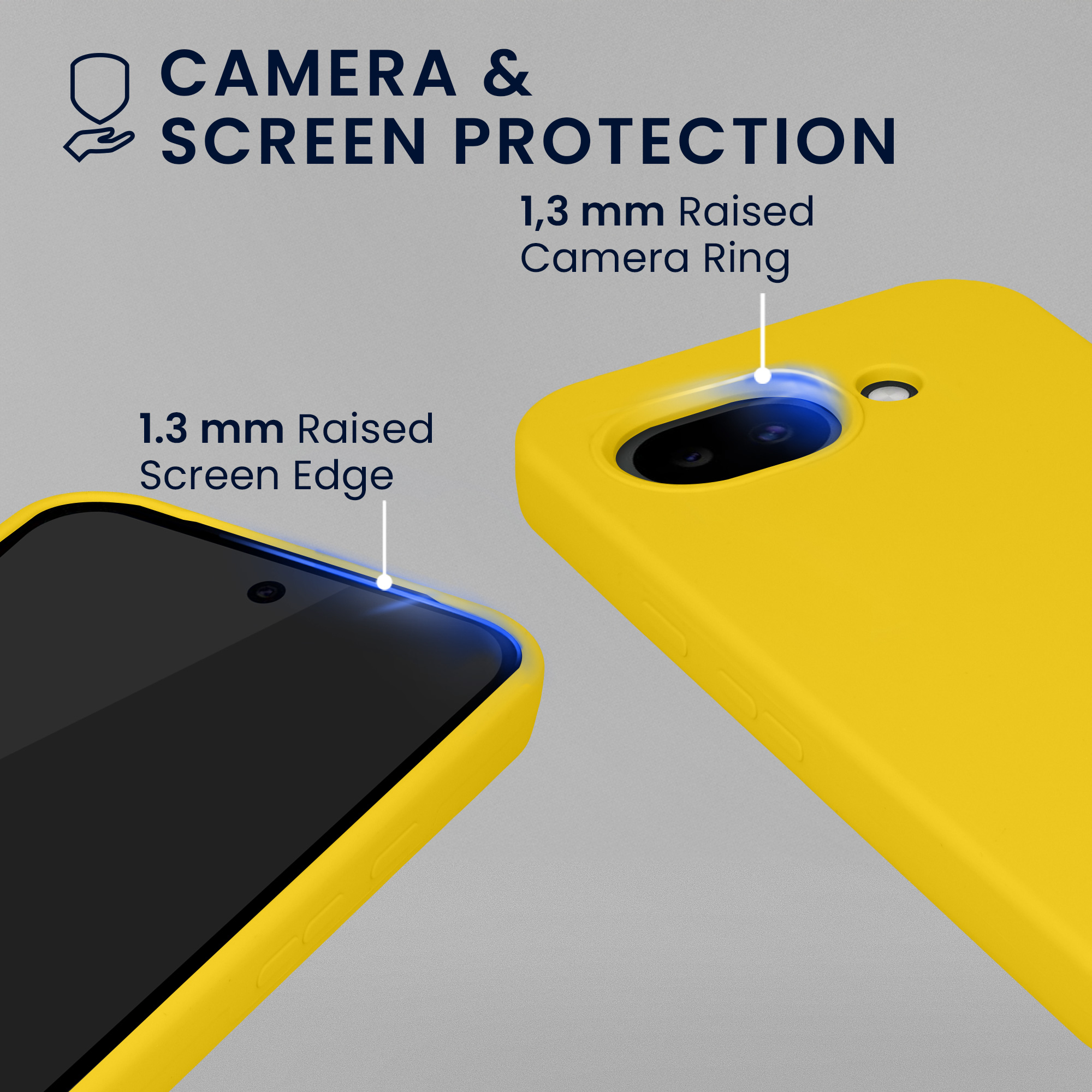 Pouzdro pro Google Pixel 10a se 2 tvrzenými ochrannými skly kwmobile - zářivě žlutá