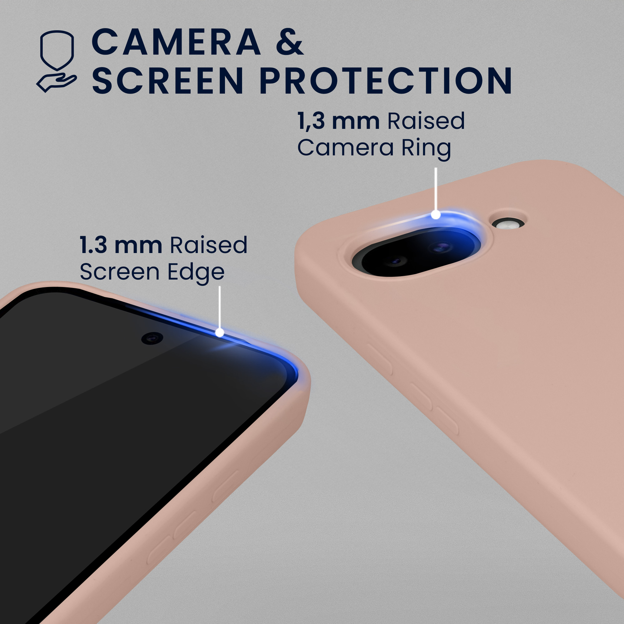 Pouzdro pro Google Pixel 10a se 2 tvrzenými ochrannými skly kwmobile - matná starorůžová