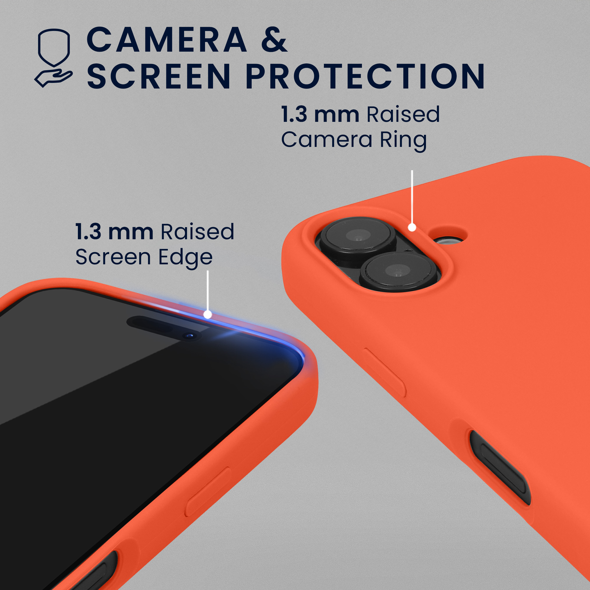Pouzdro pro Apple iPhone 17 se 2 tvrzenými ochrannými skly kwmobile - sytá korálová