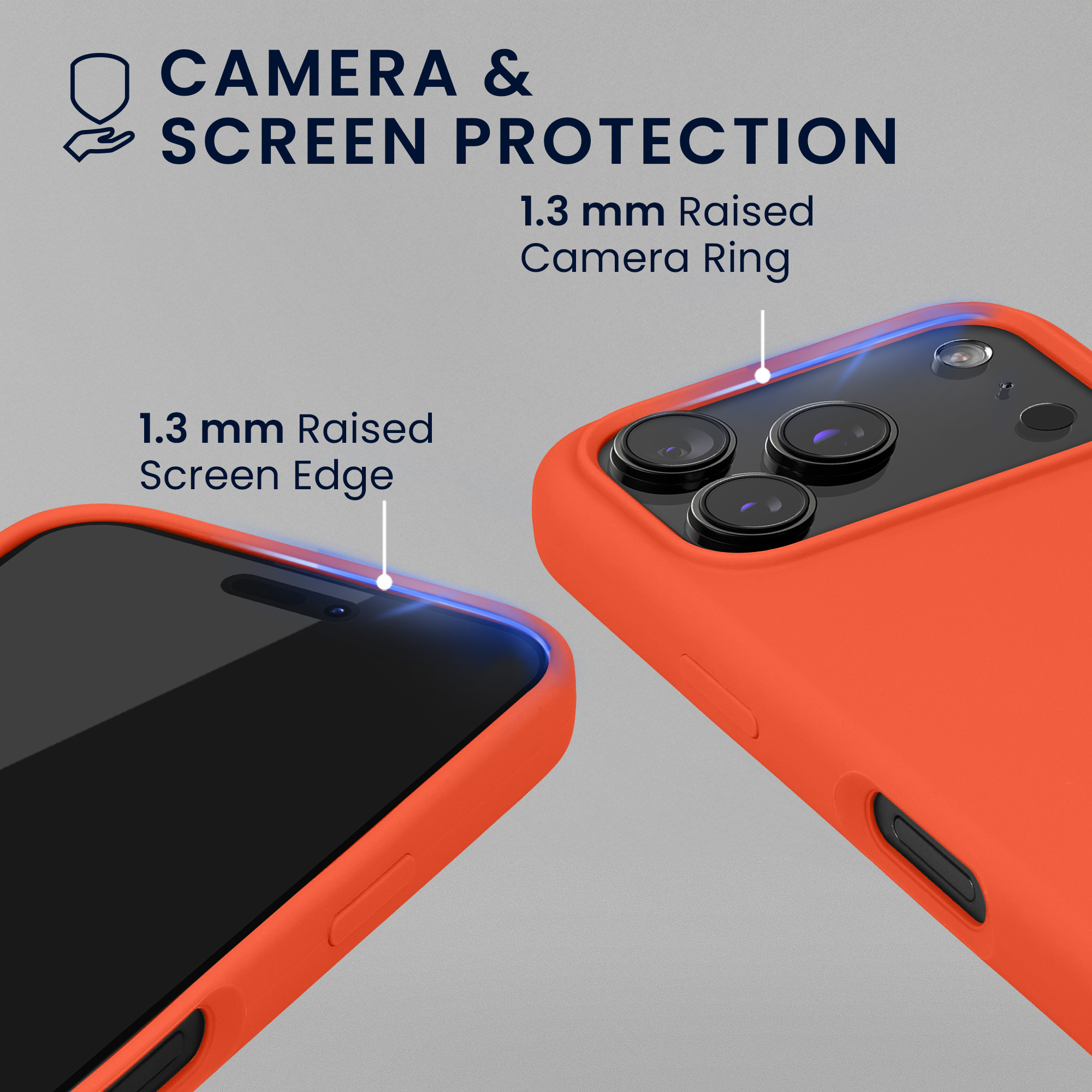 Pouzdro pro Apple iPhone 18 Pro / iPhone 17 Pro se 2 tvrzenými ochrannými skly kwmobile - sytá korálová