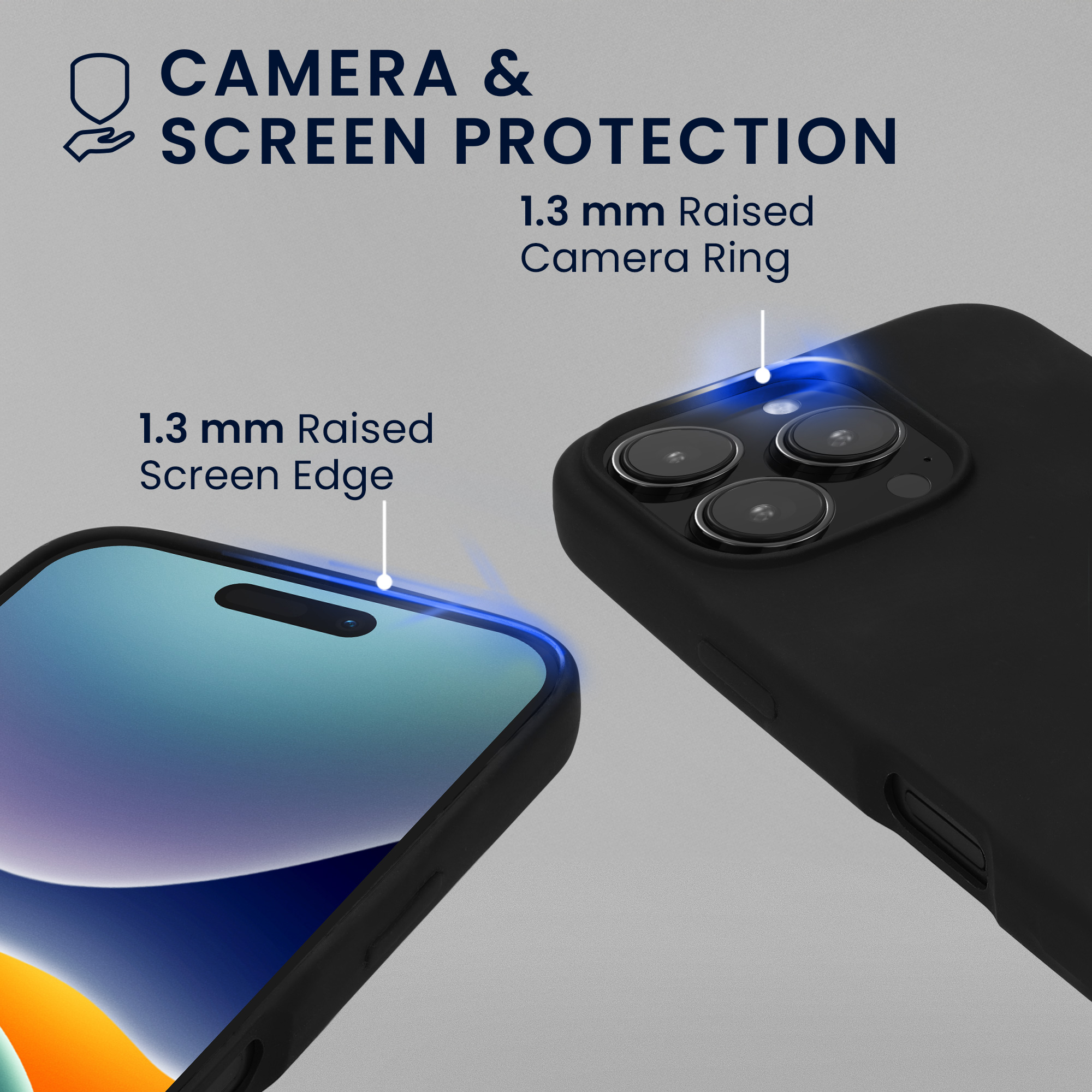 Kryt pro Apple iPhone 16 Pro + 2 tvrzená ochranná skla na displej kwmobile ‑ černá