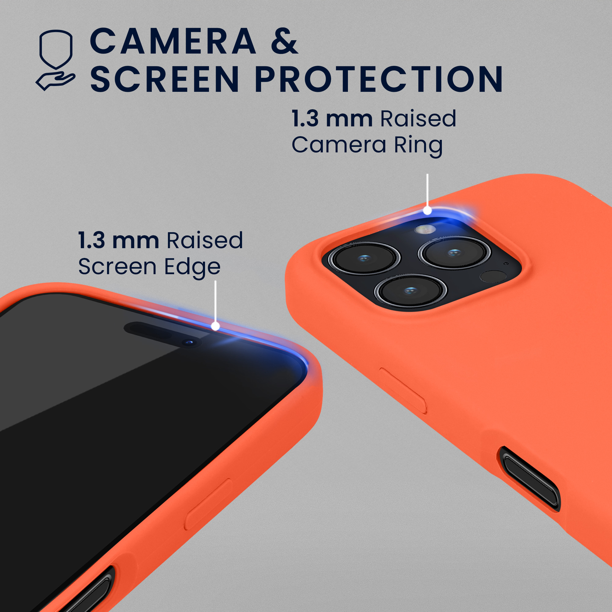 Pouzdro pro Apple iPhone 16 Pro se 2 tvrzenými ochrannými skly kwmobile - sytá korálová