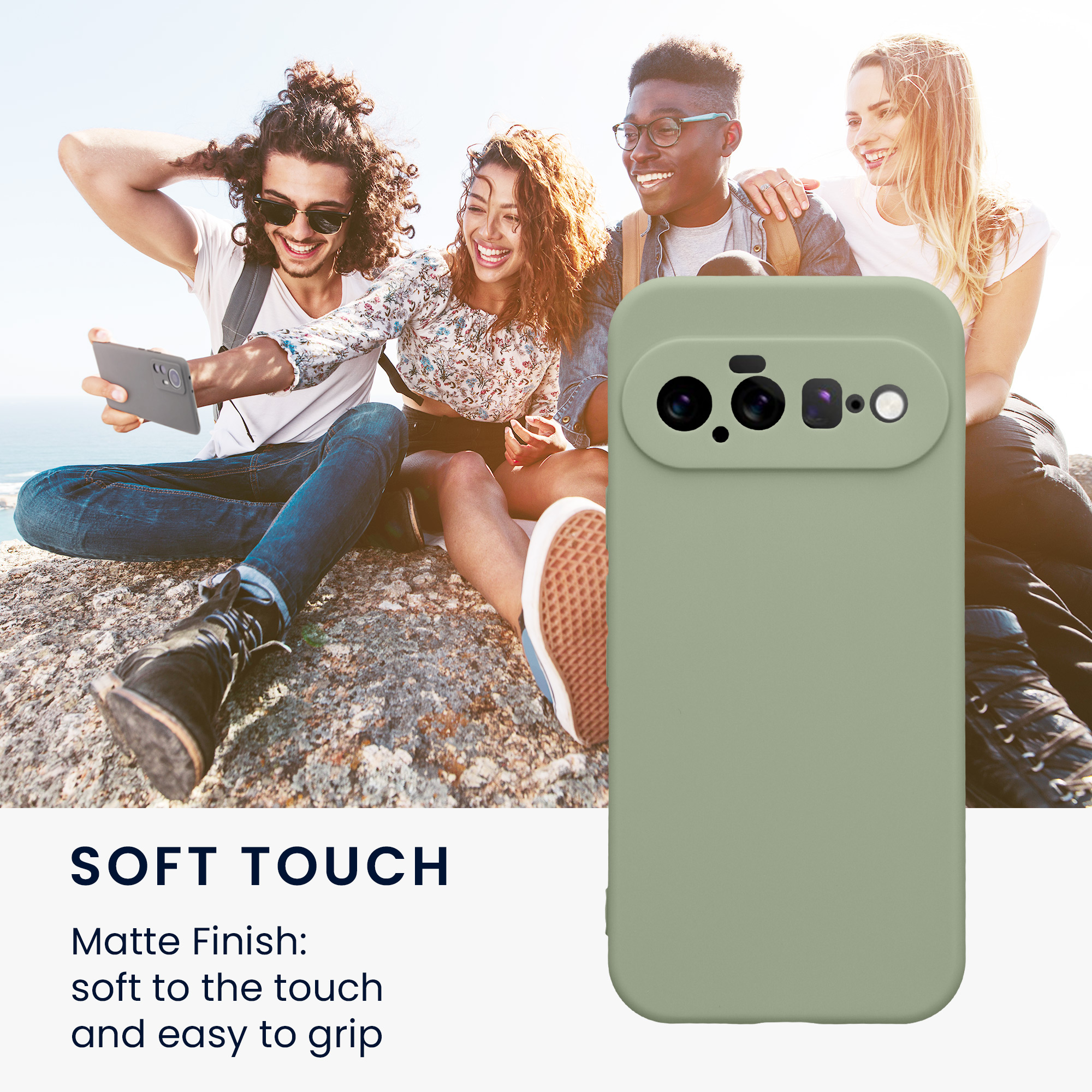 Pouzdro pro Google Pixel 11 kwmobile tenké TPU - šedozelená