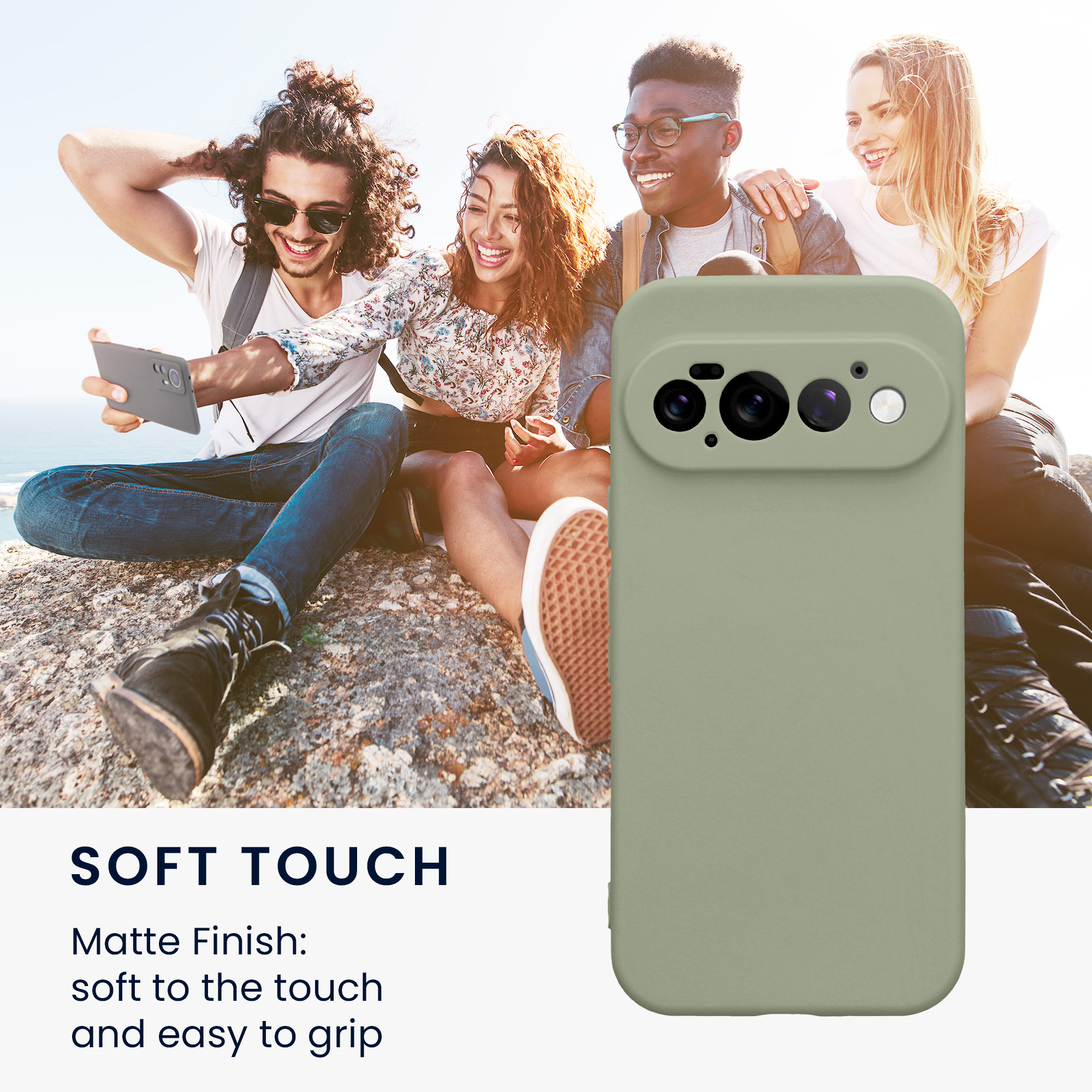 Pouzdro pro Google Pixel 11 Pro kwmobile tenké TPU - šedozelená