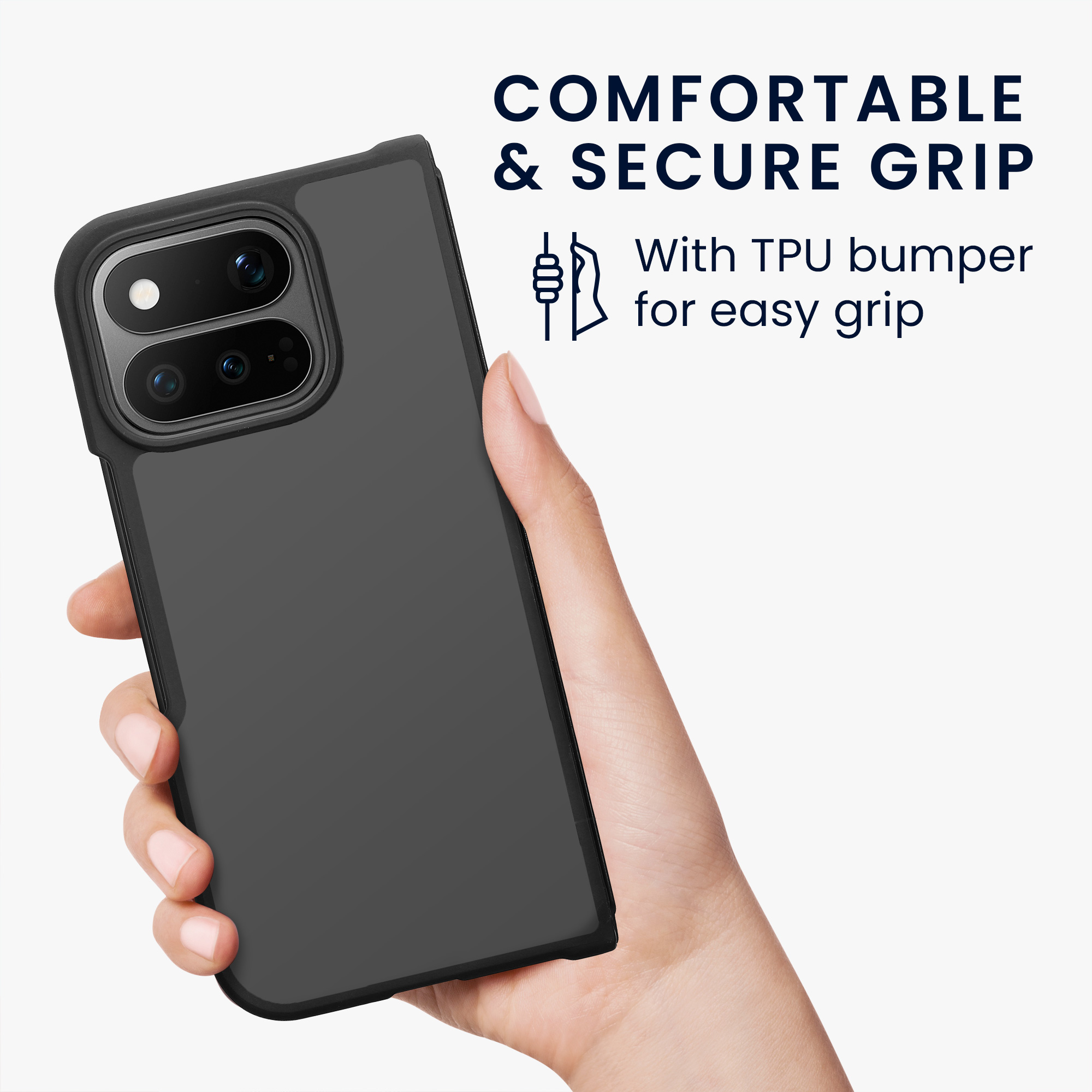 Pouzdro pro Google Pixel 11 Pro Fold kwmobile TPU - černá / matný transparentní
